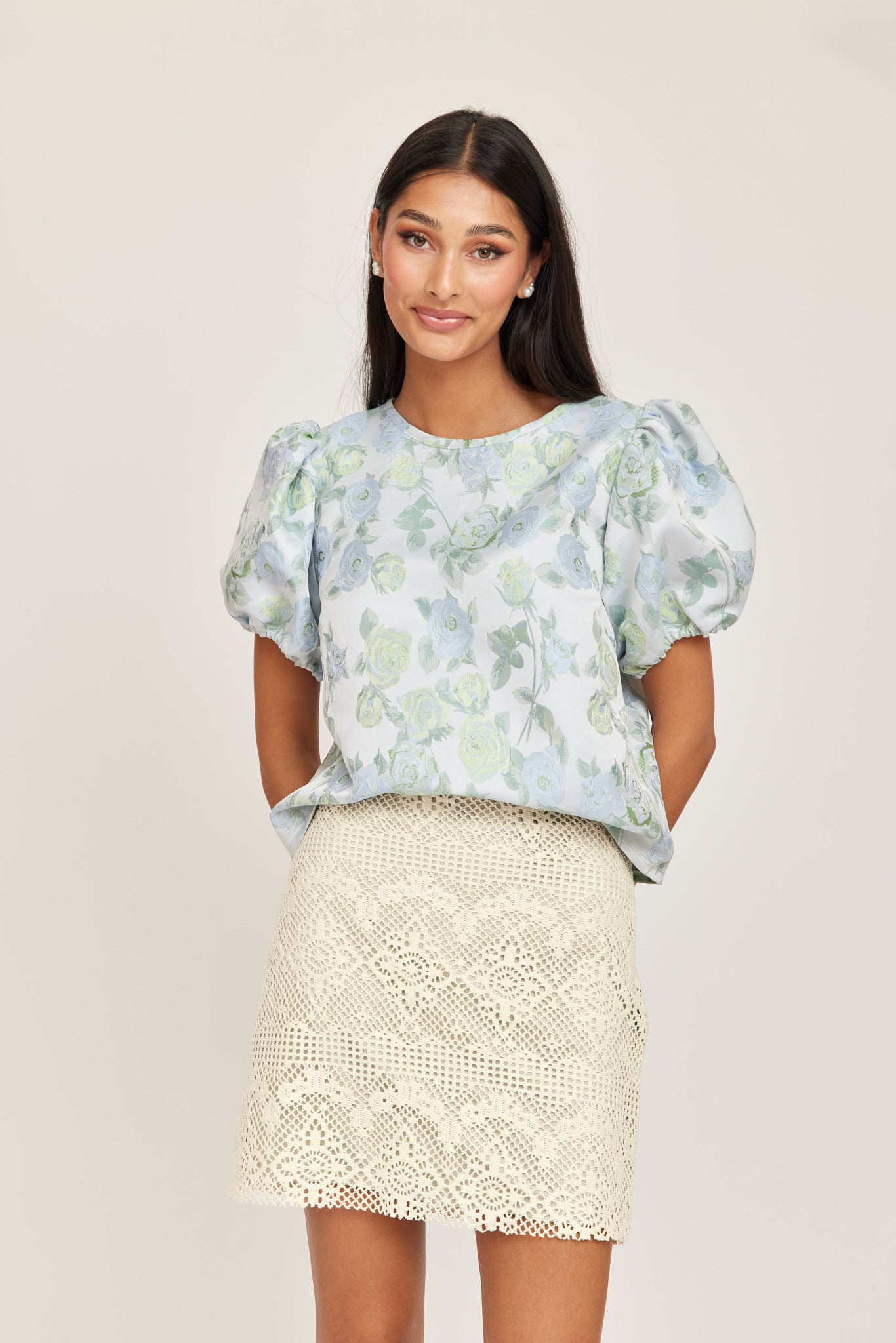 Gilda blouse - Blue Flowers