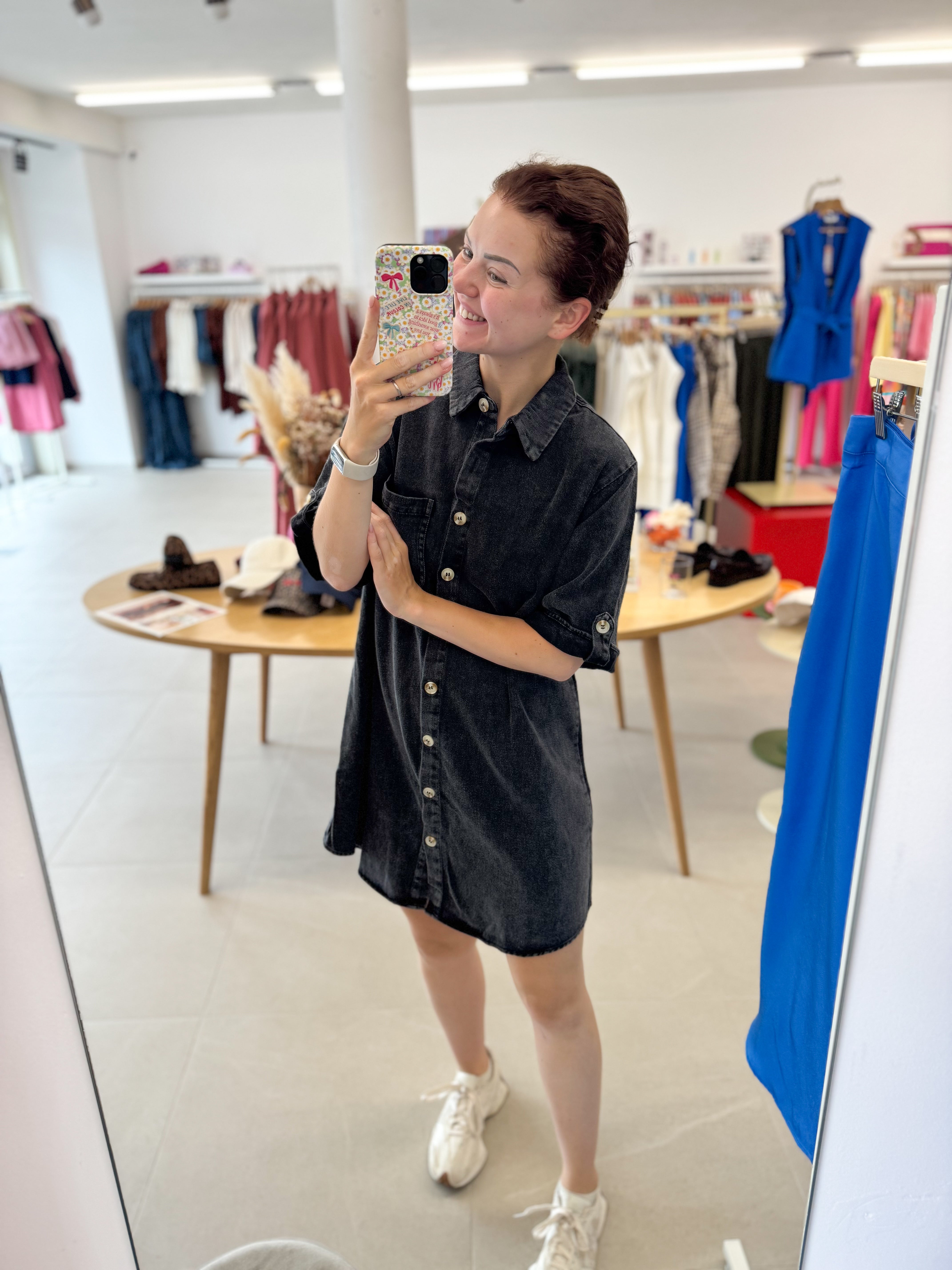 Denim dress - Black
