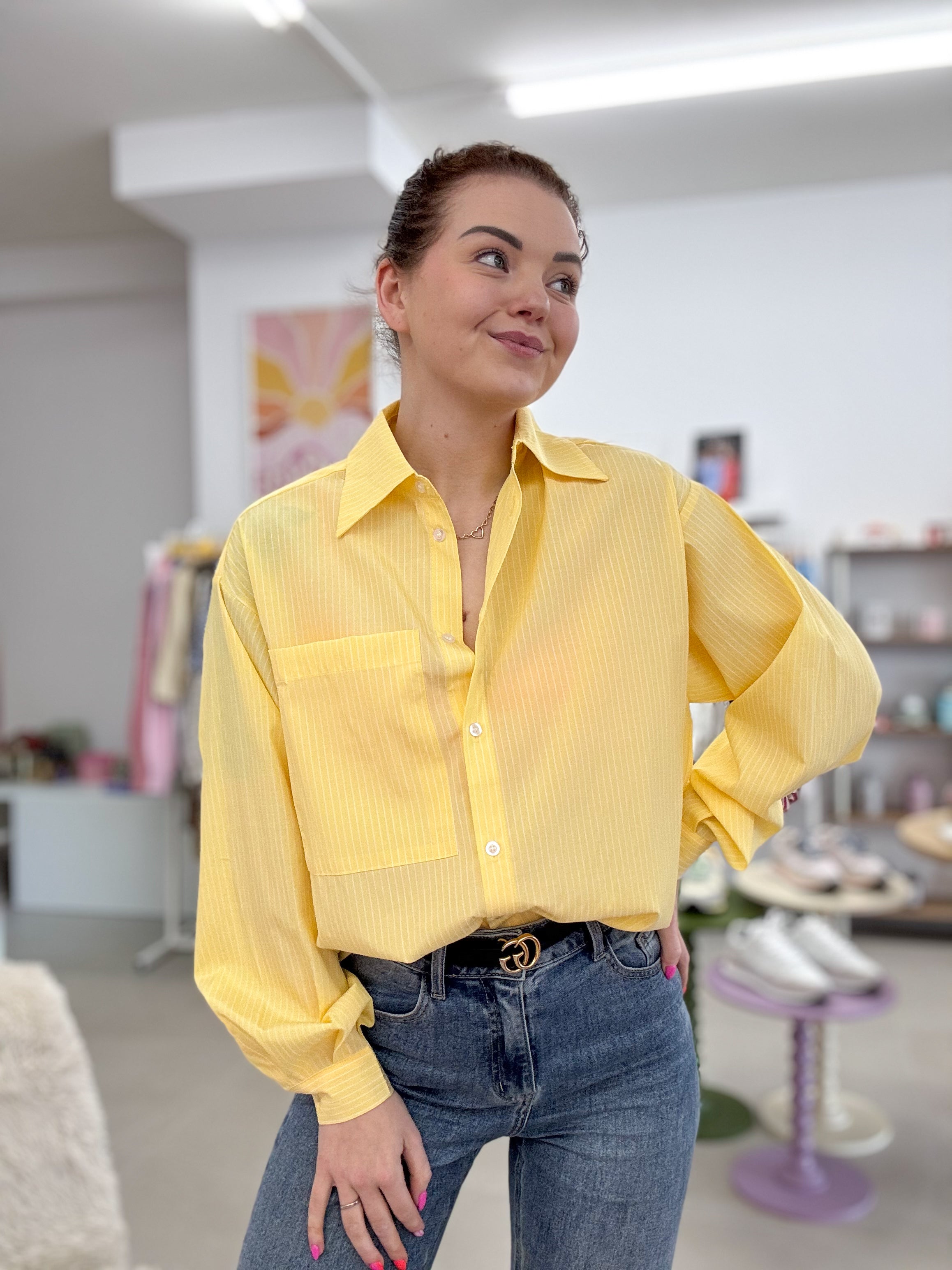 Nova shirt - Yellow stripes