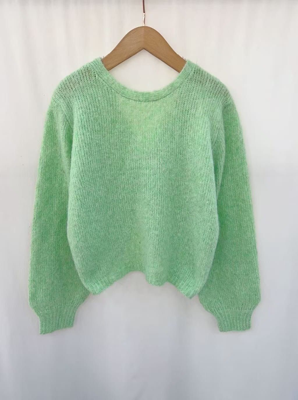 Soft open back knit - Green
