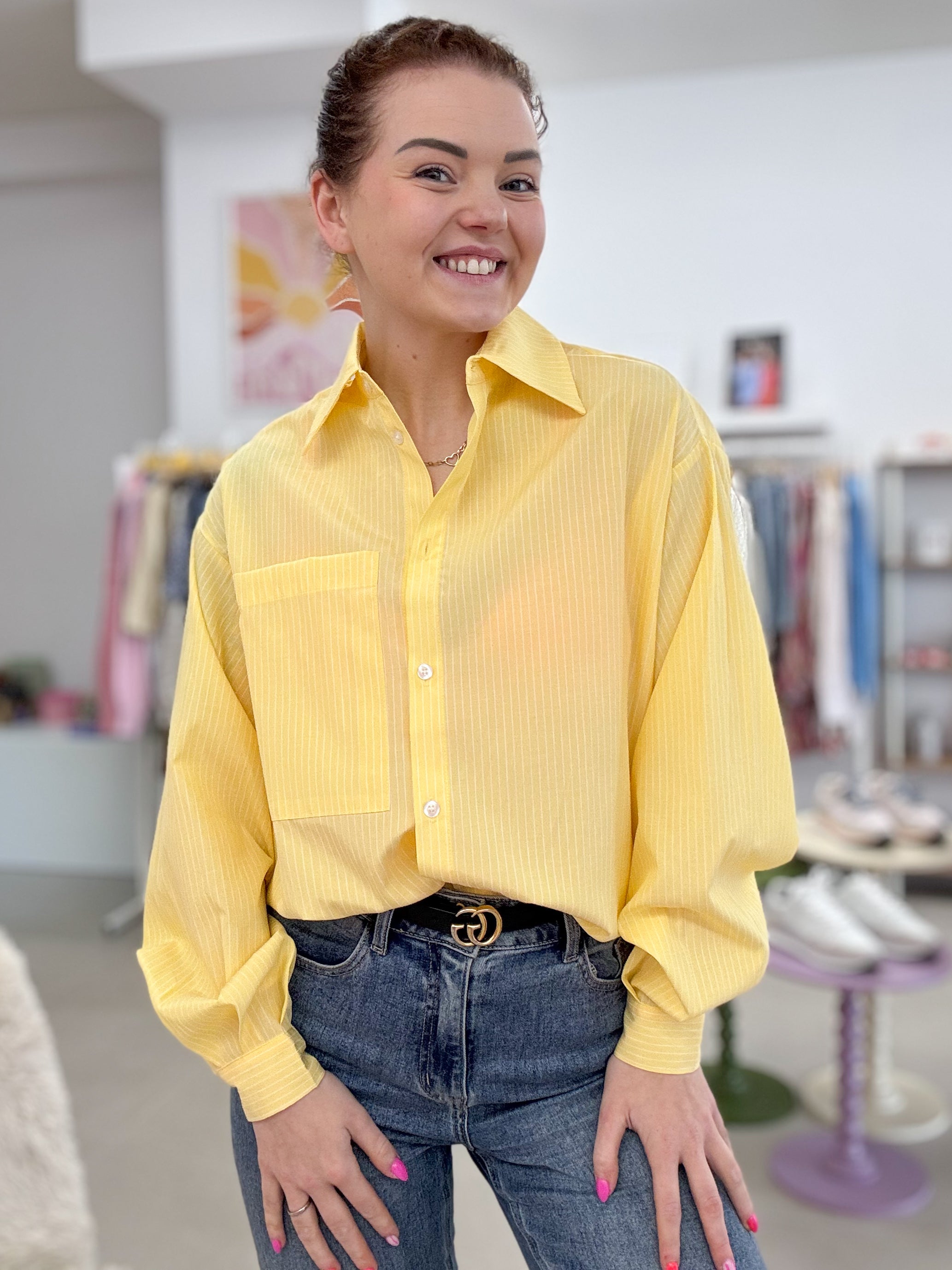 Nova shirt - Yellow stripes