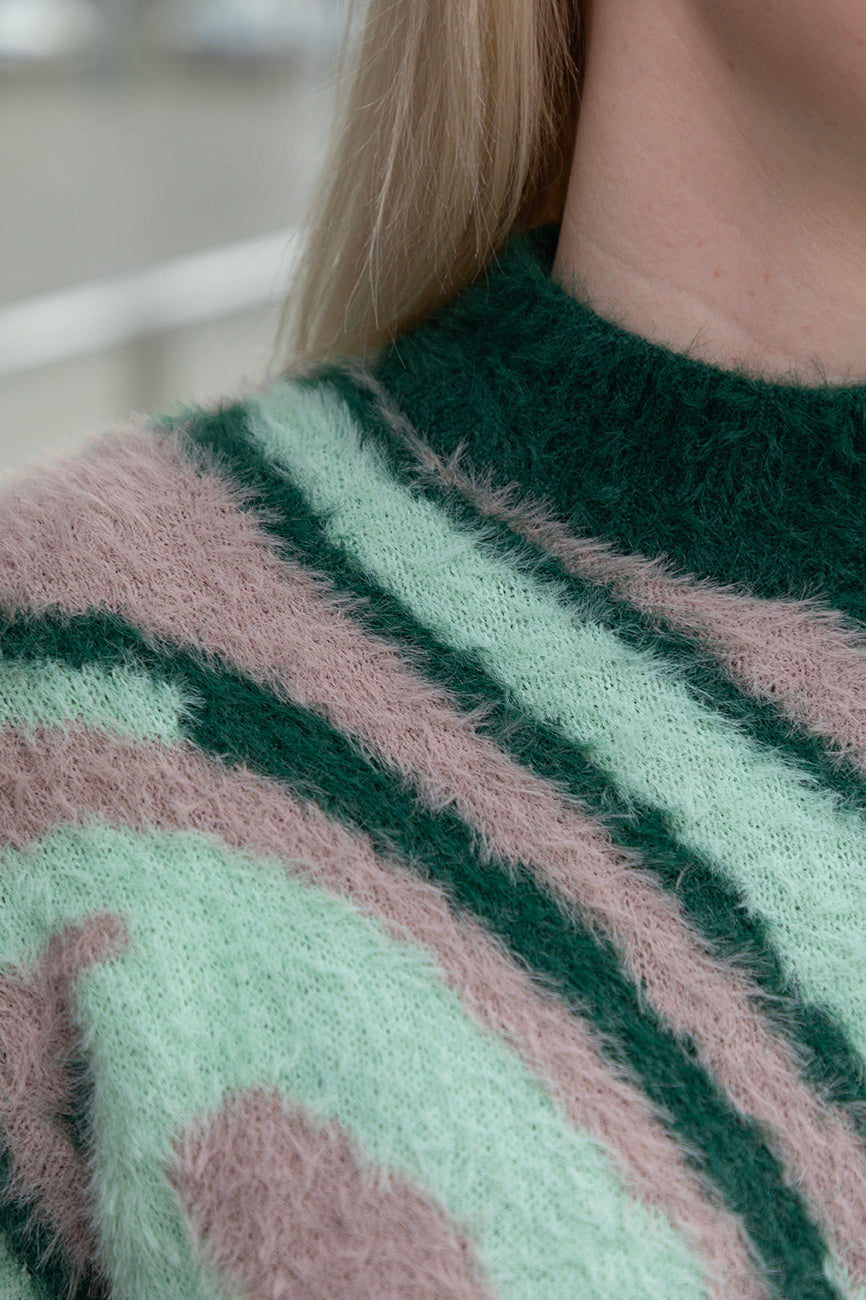 Fuzzy Pullover print - Multicolor