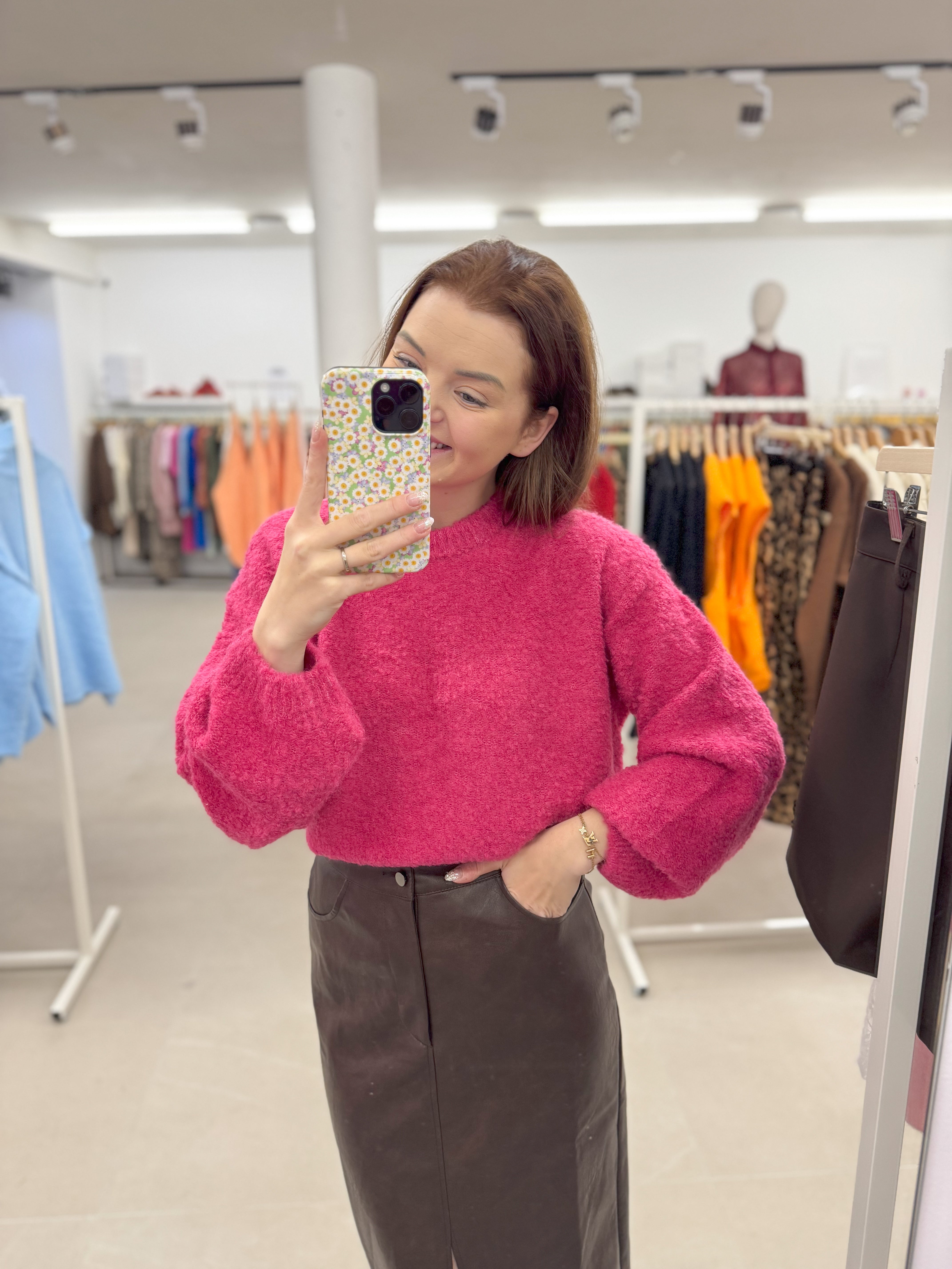 Fuchsia soft knit