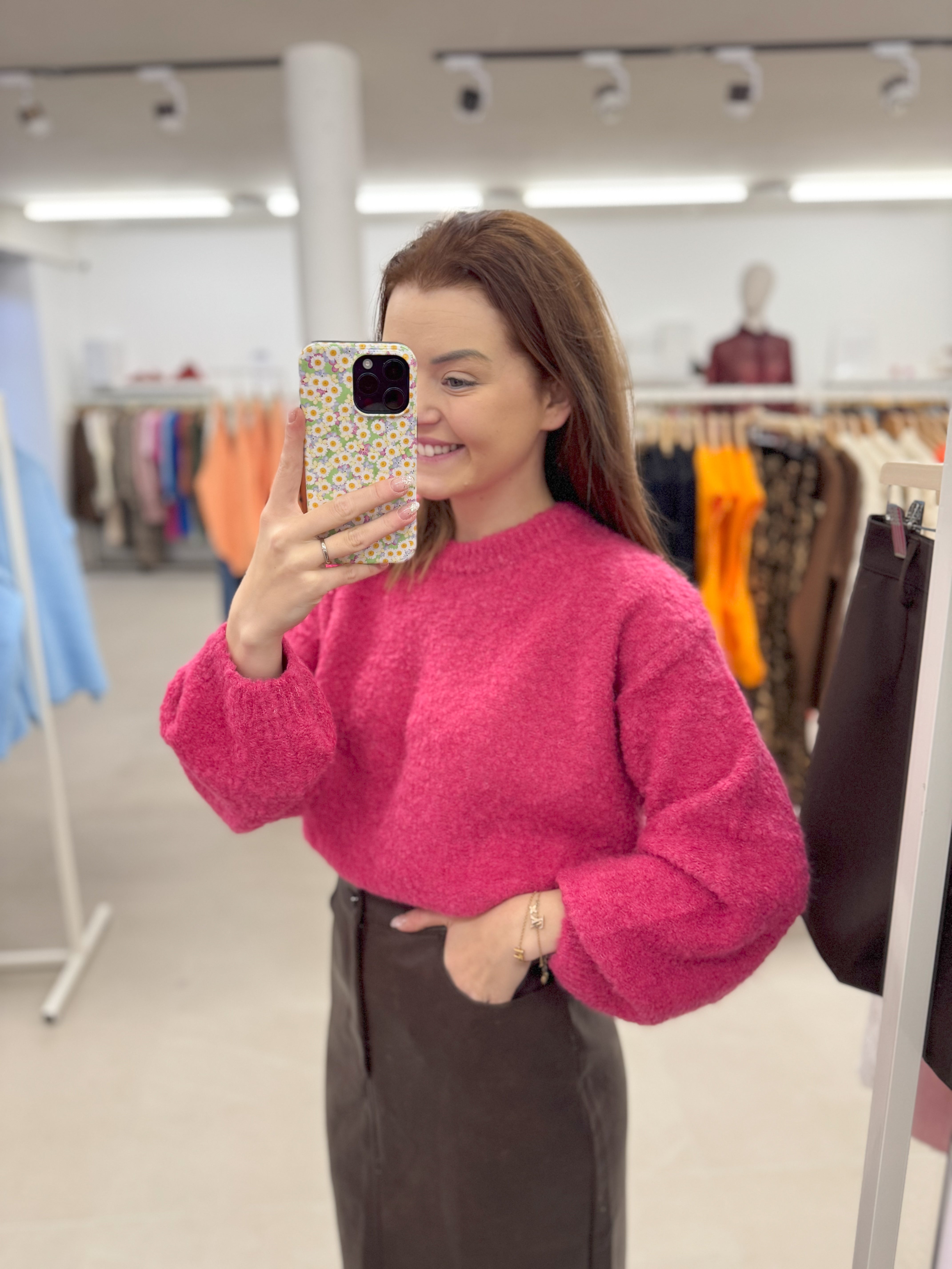 Fuchsia soft knit