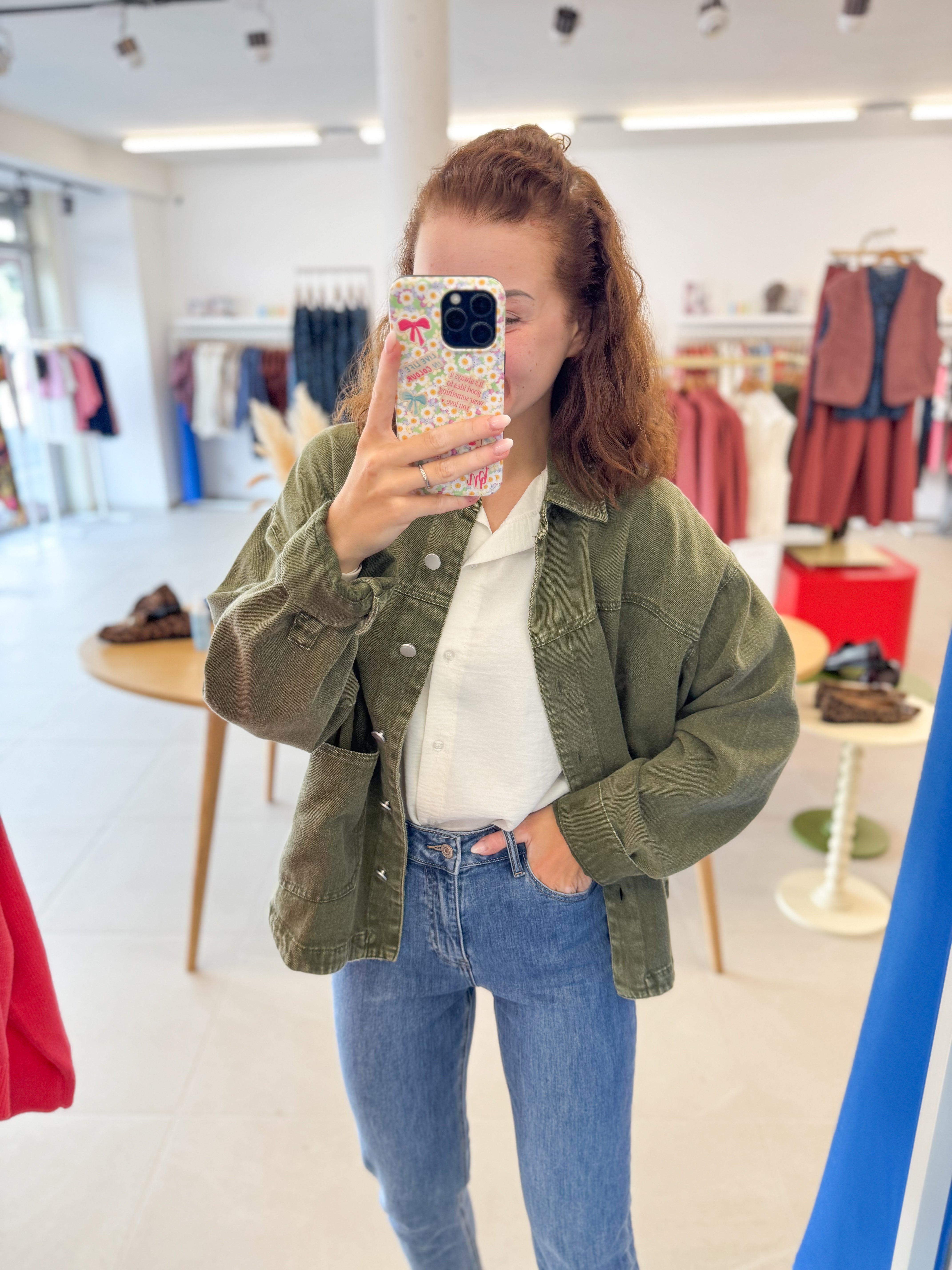 Khaki denim jacket