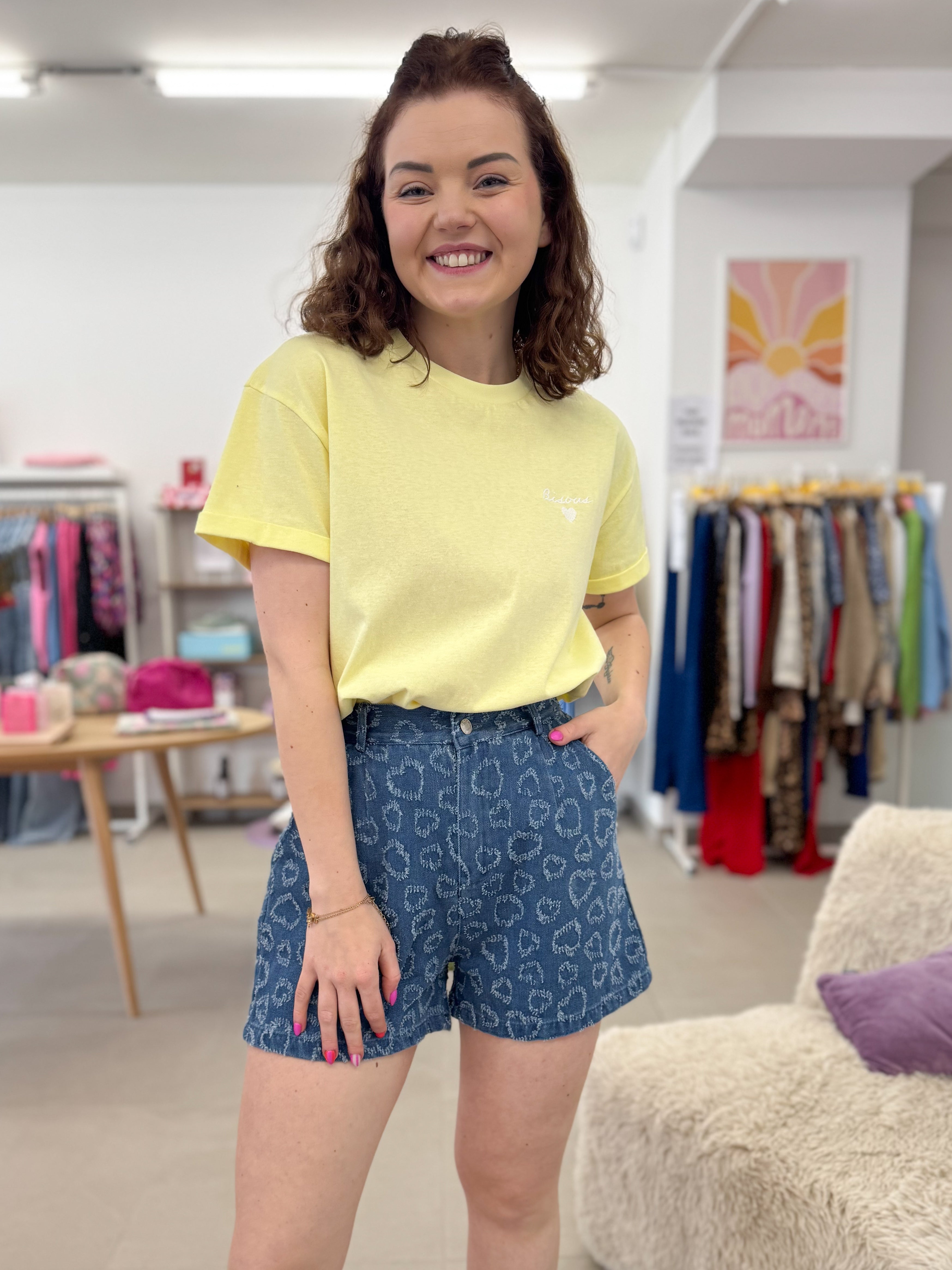 Bisous tee - Yellow