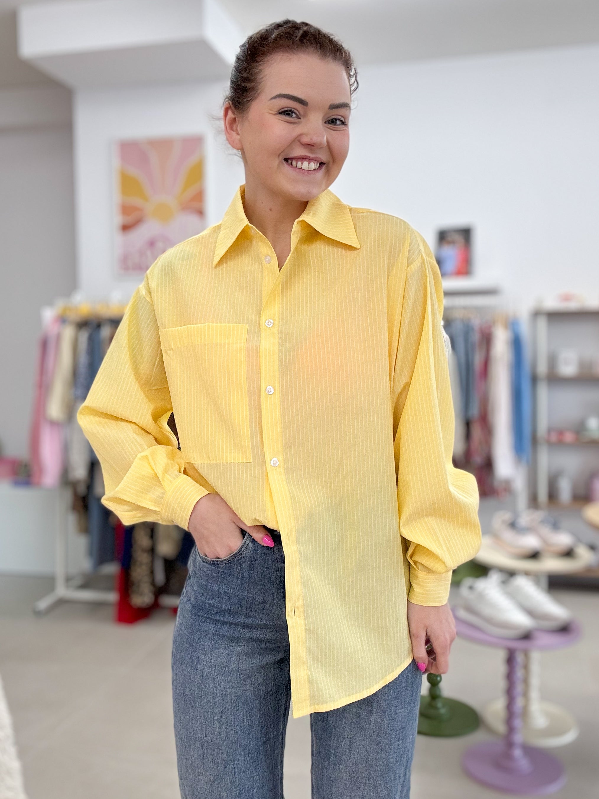 Nova shirt - Yellow stripes