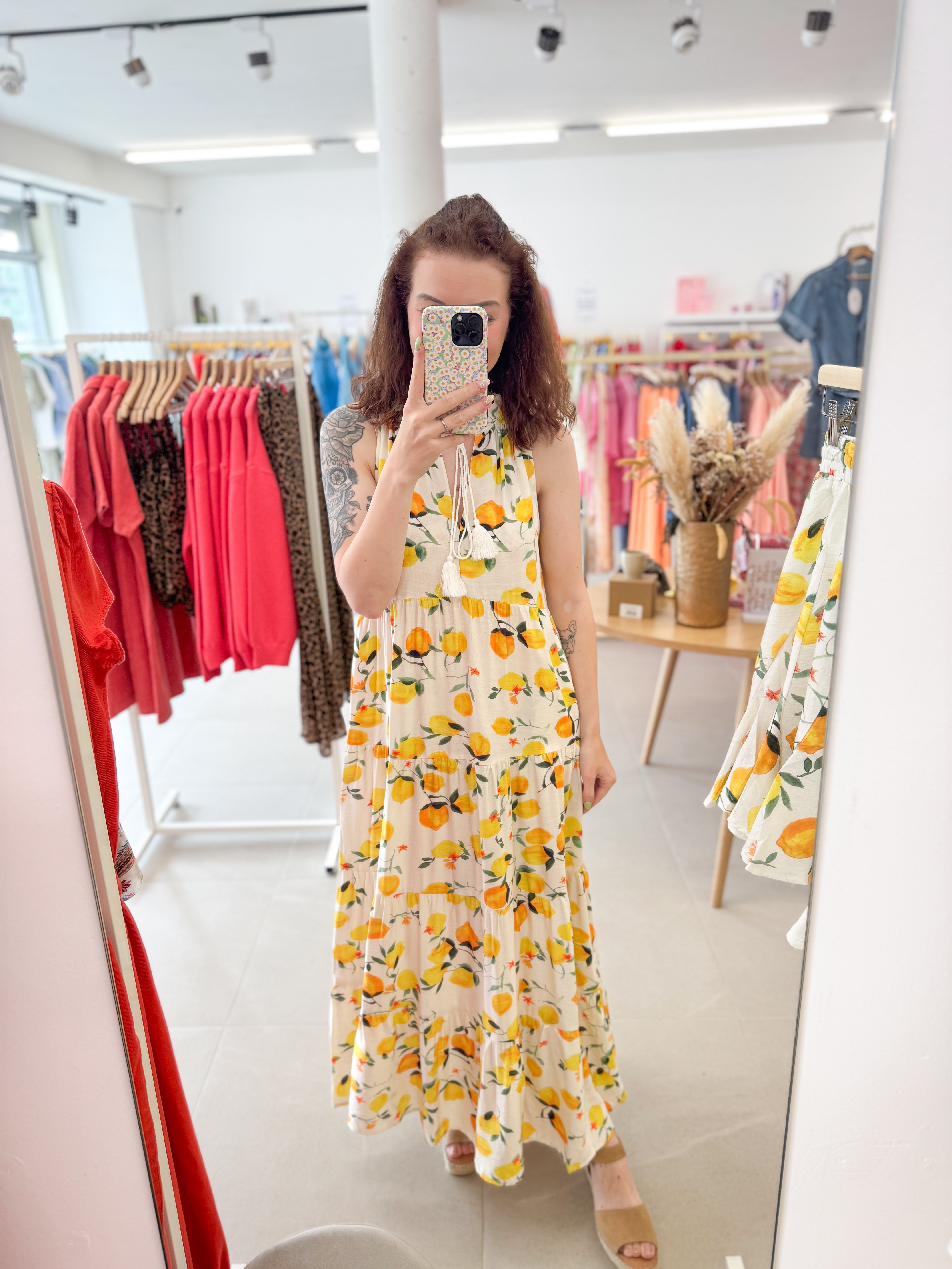 Maxi lemon dress