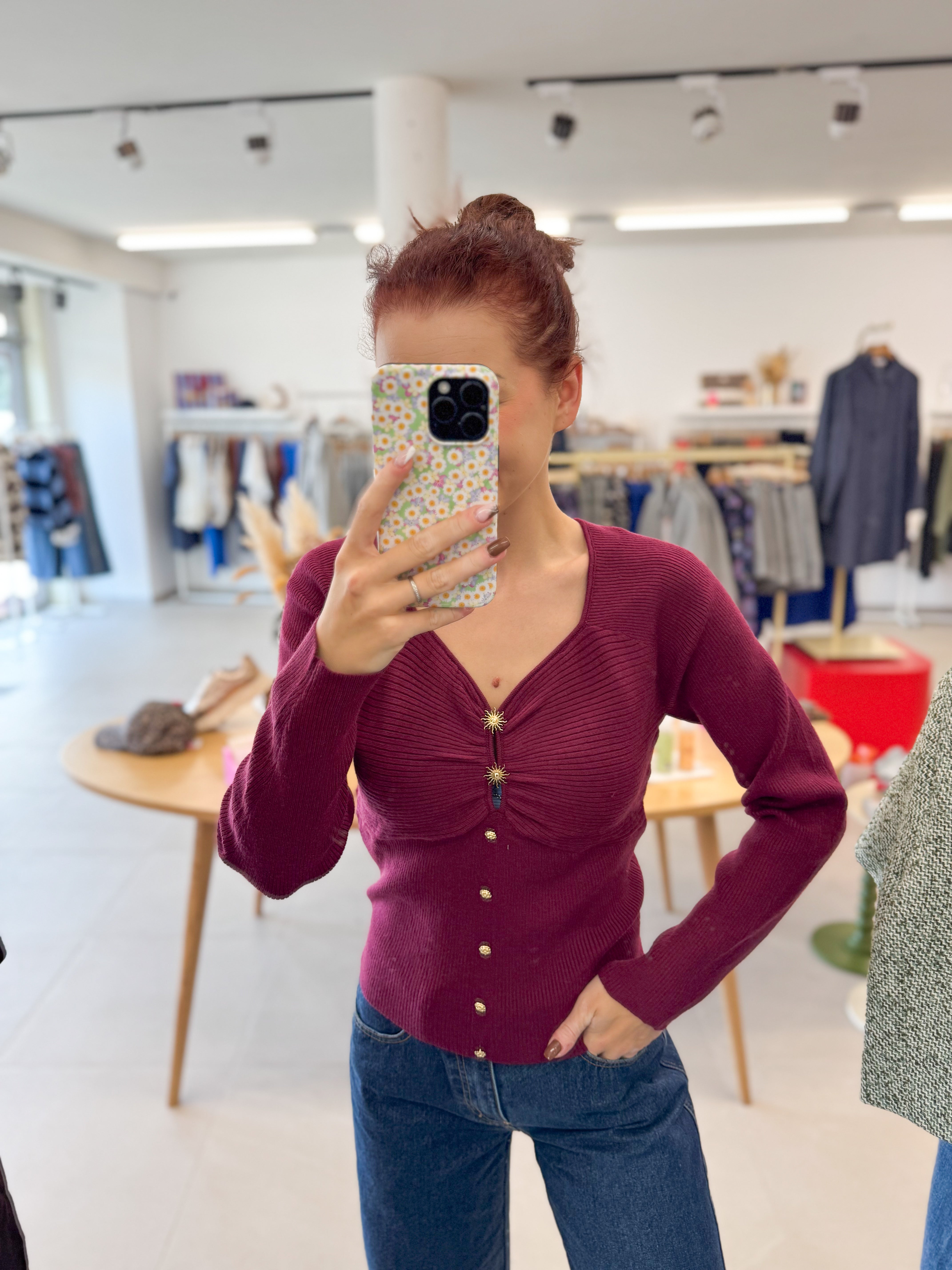 Burgundy soft top