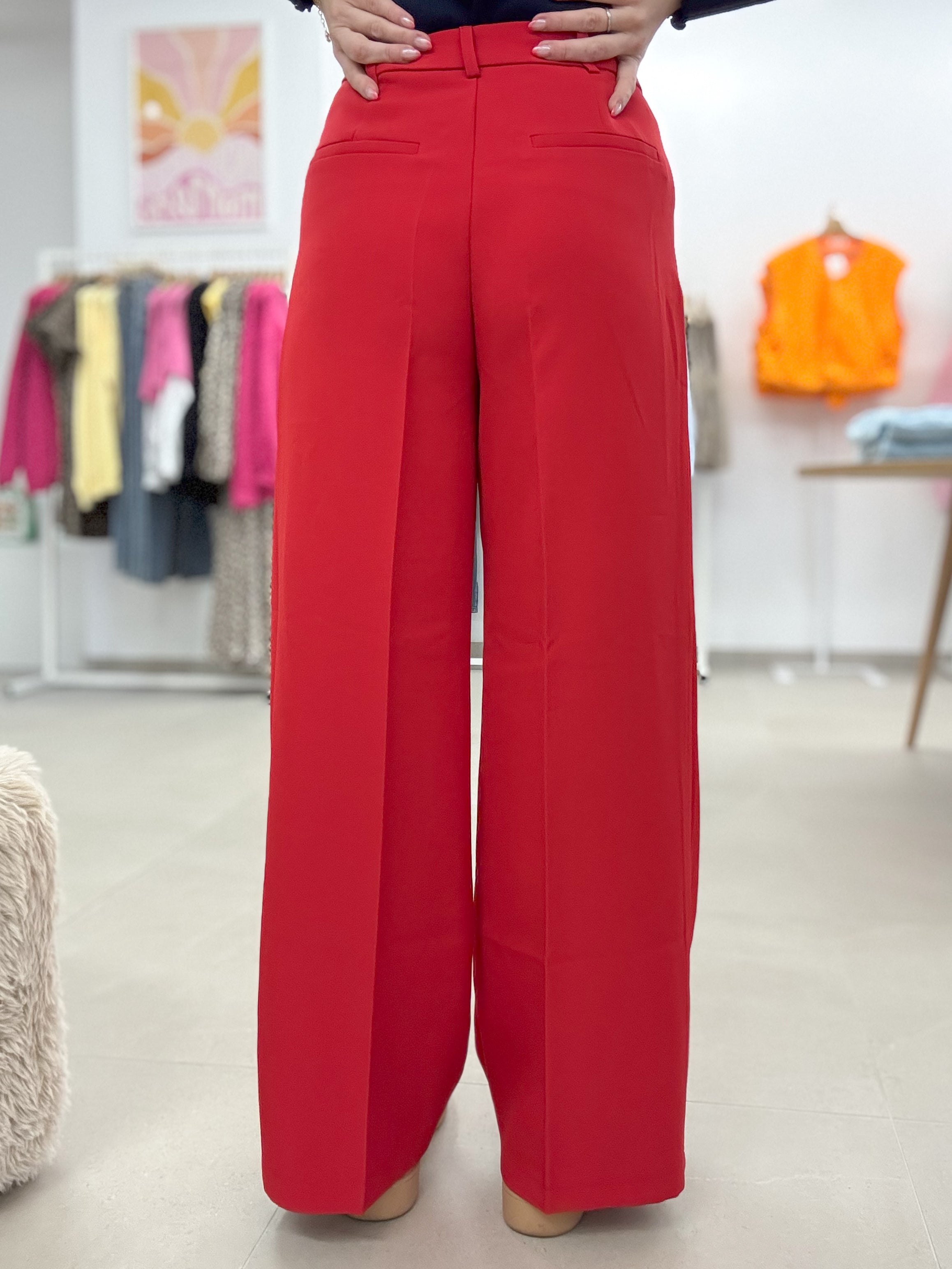 Bo wide trouser - Red