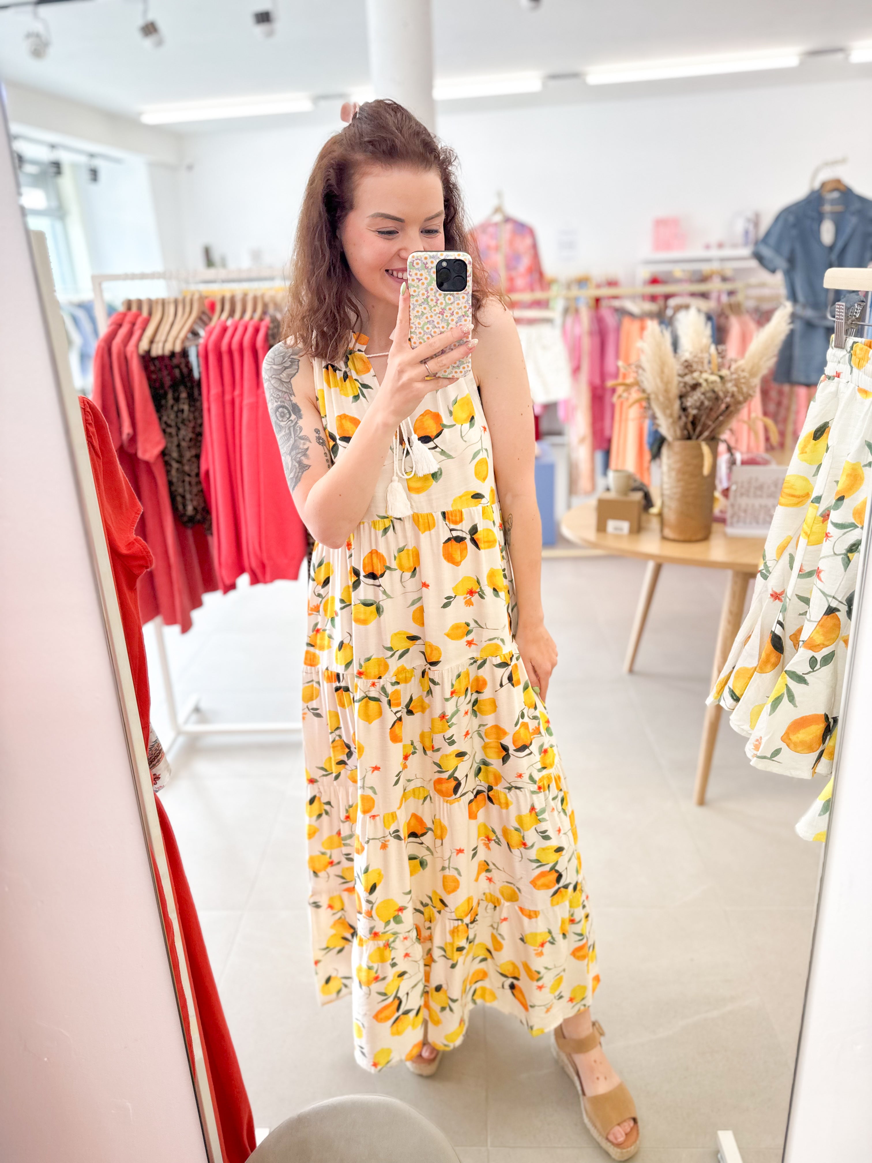 Maxi lemon dress