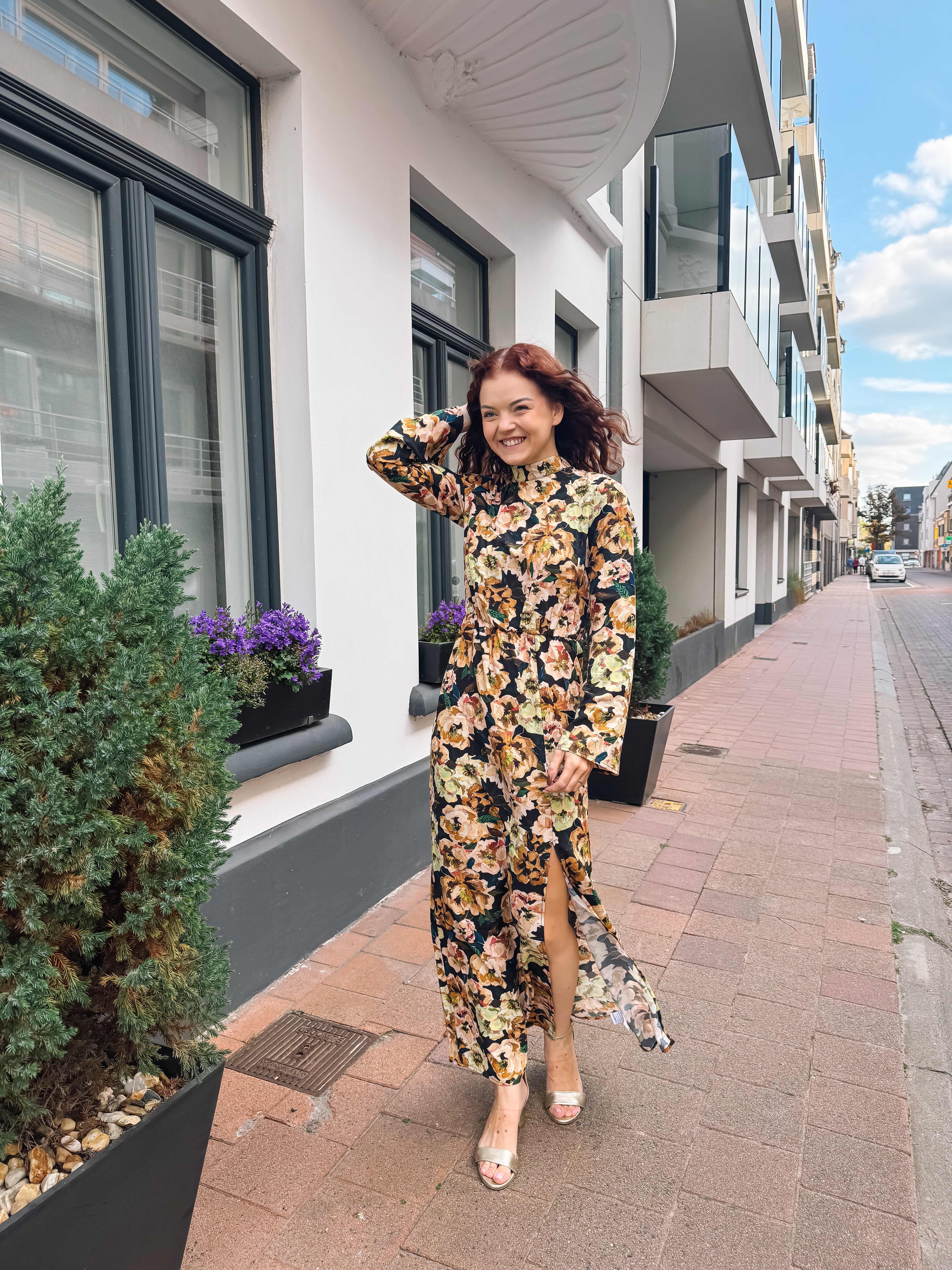 Adriana dress - Yellow flower