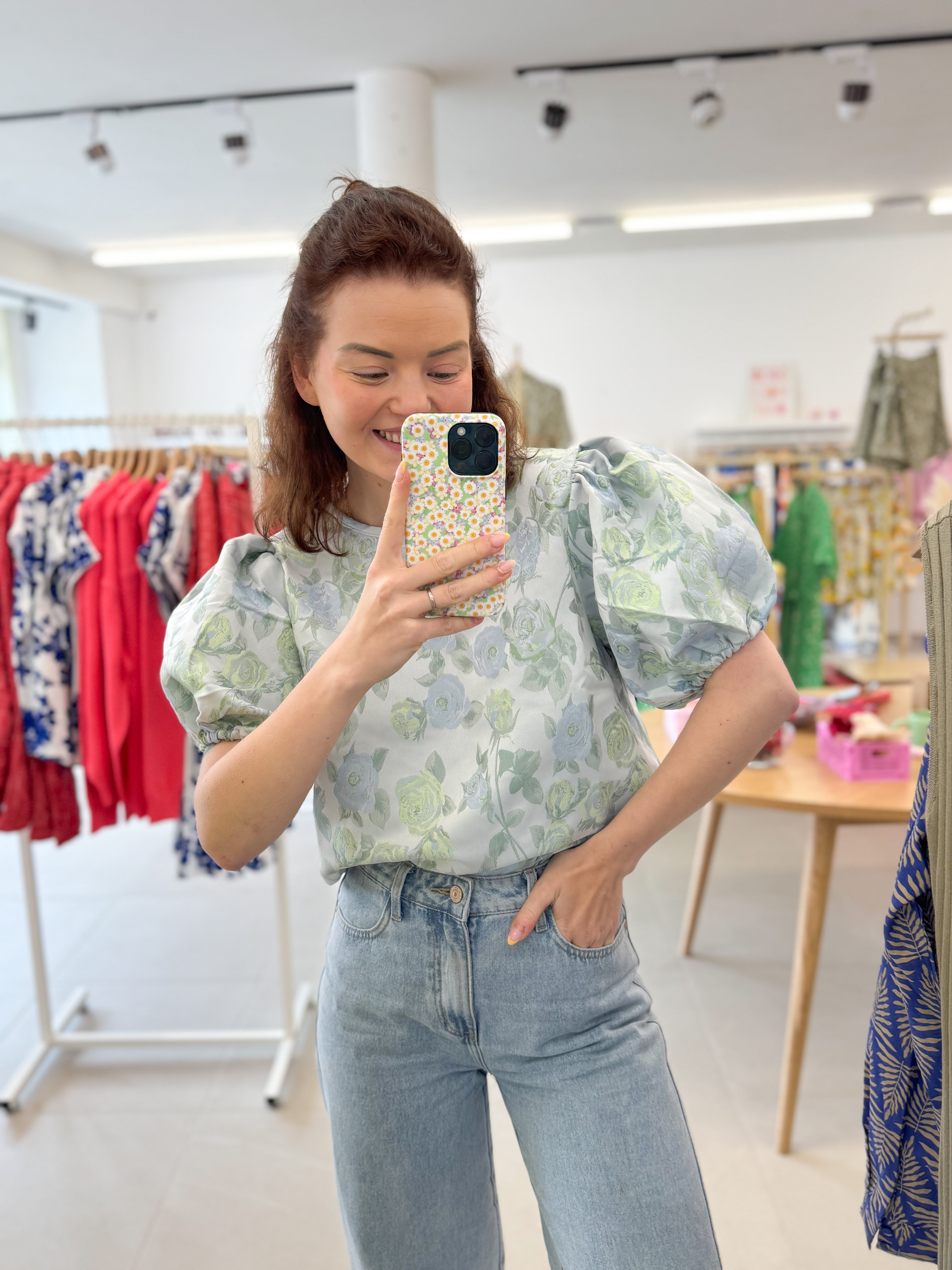 Gilda blouse - Blue Flowers