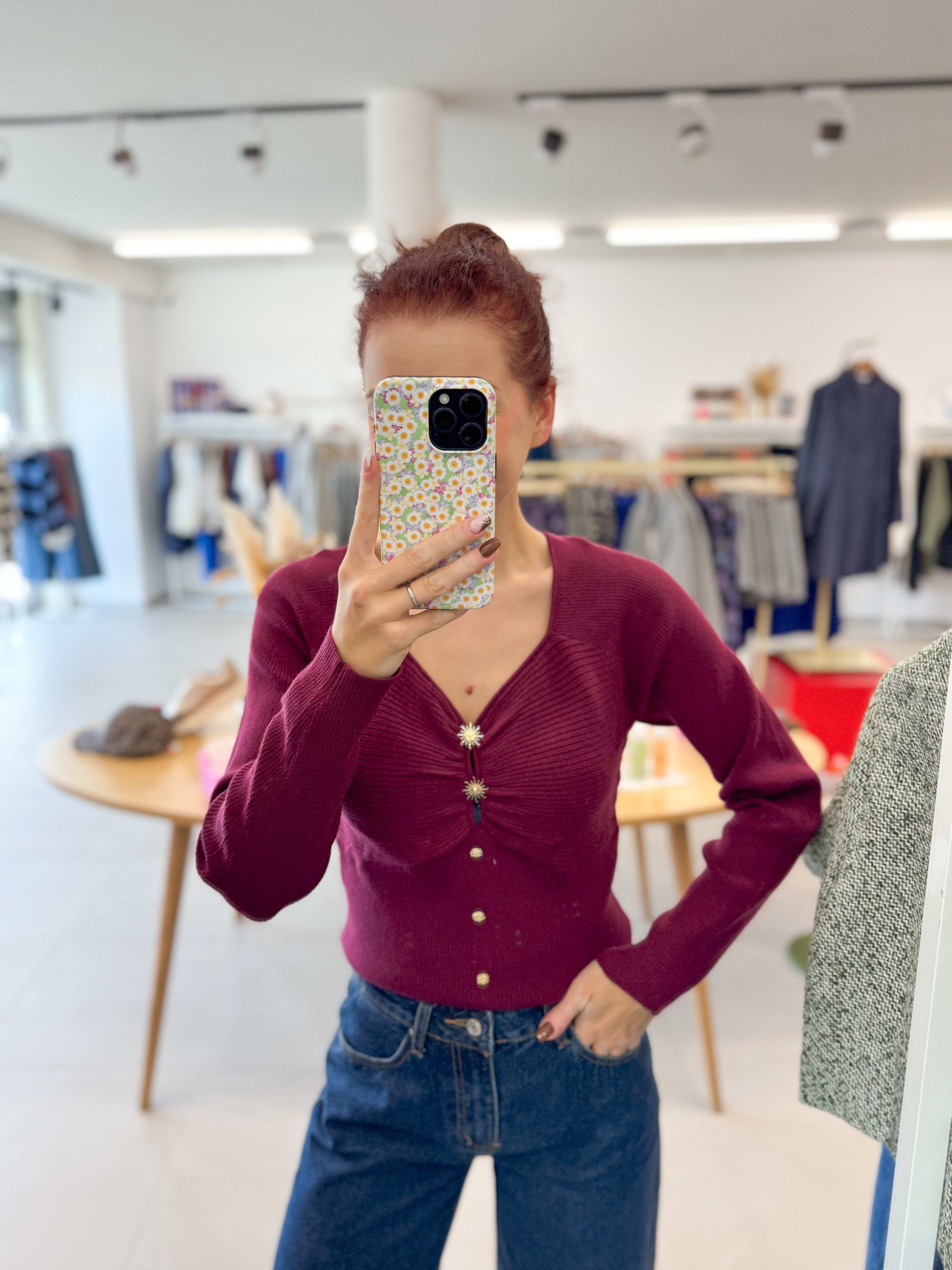 Burgundy soft top