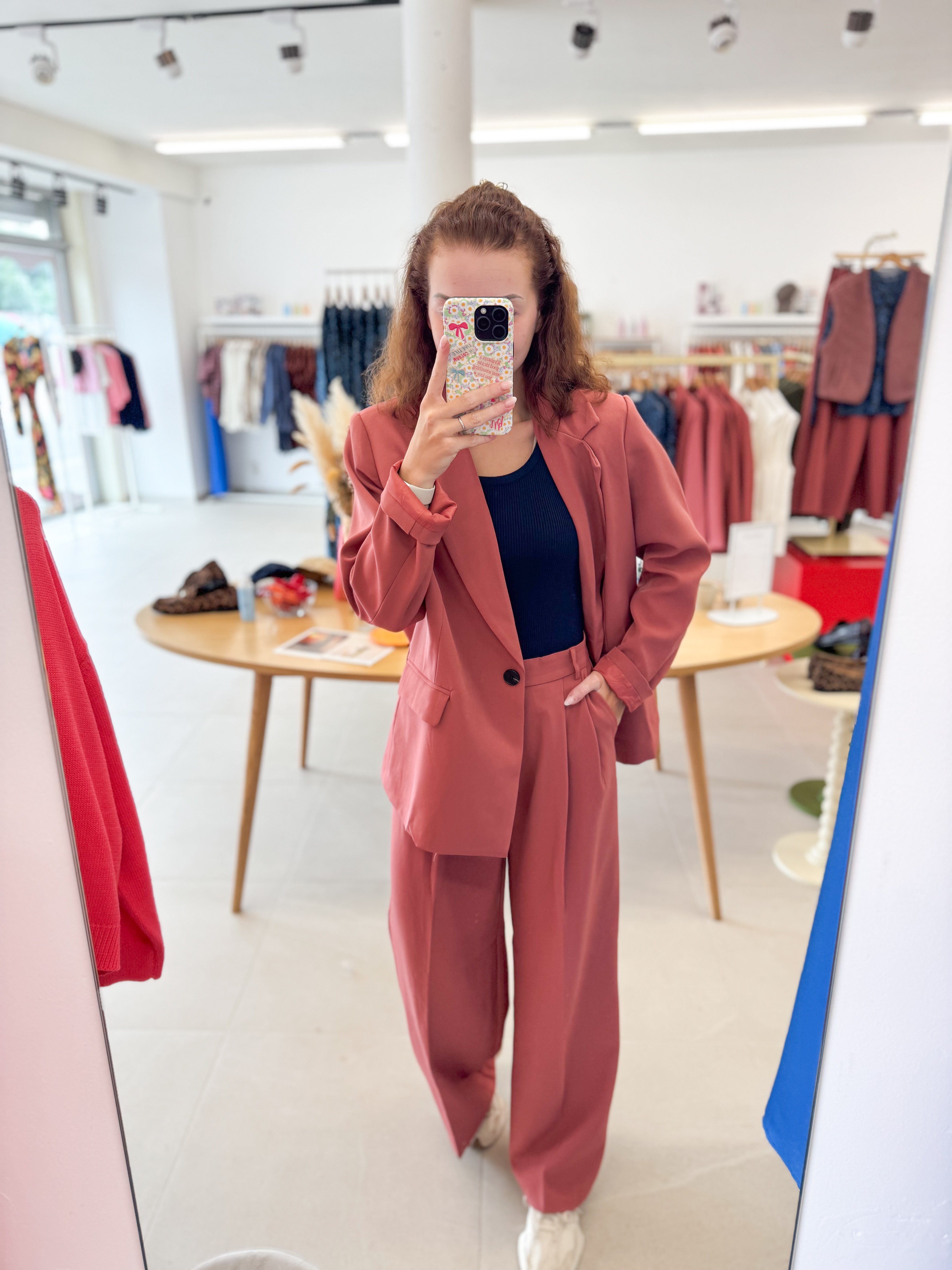 Oversized terracotta blazer