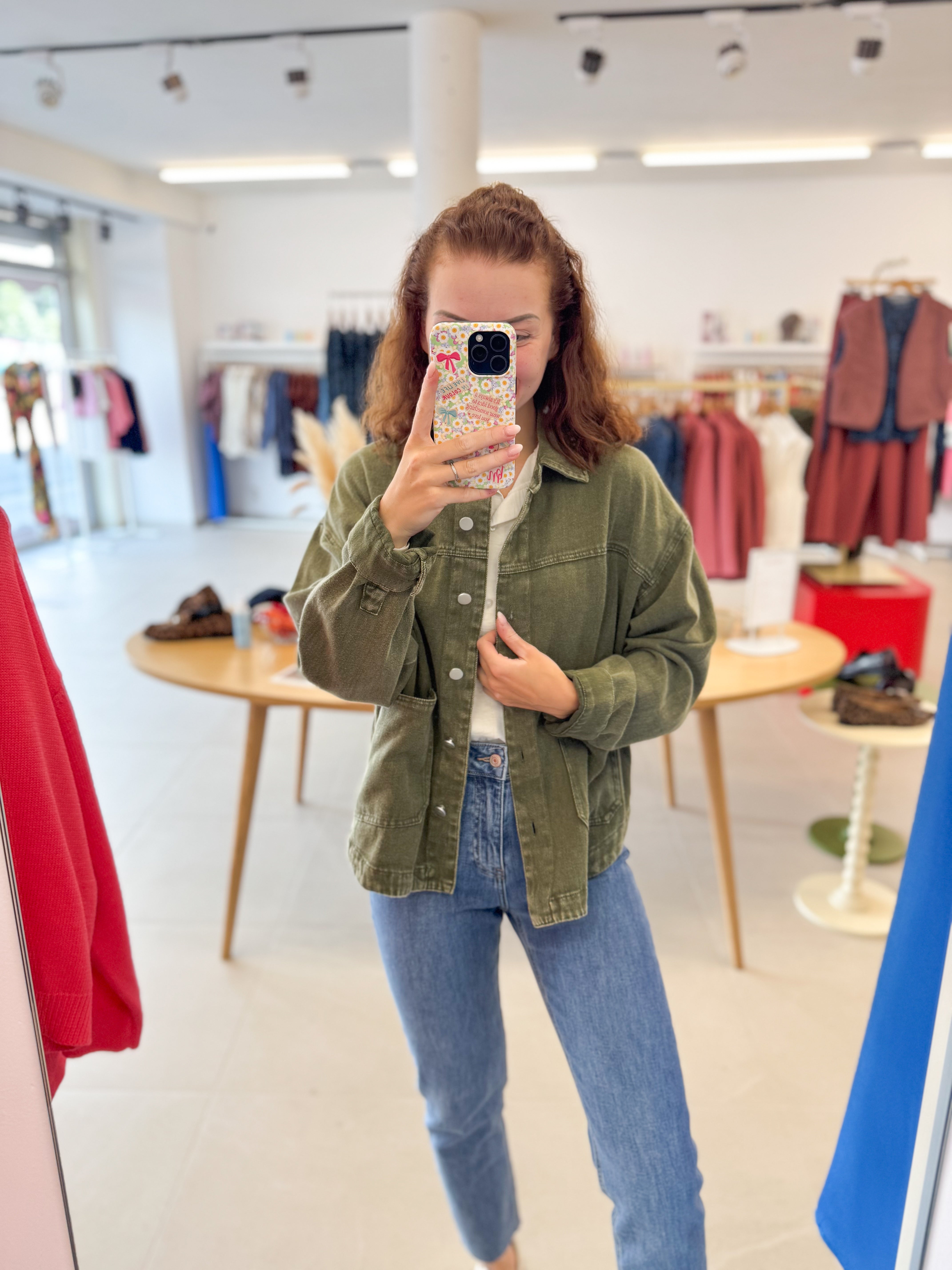 Khaki denim jacket