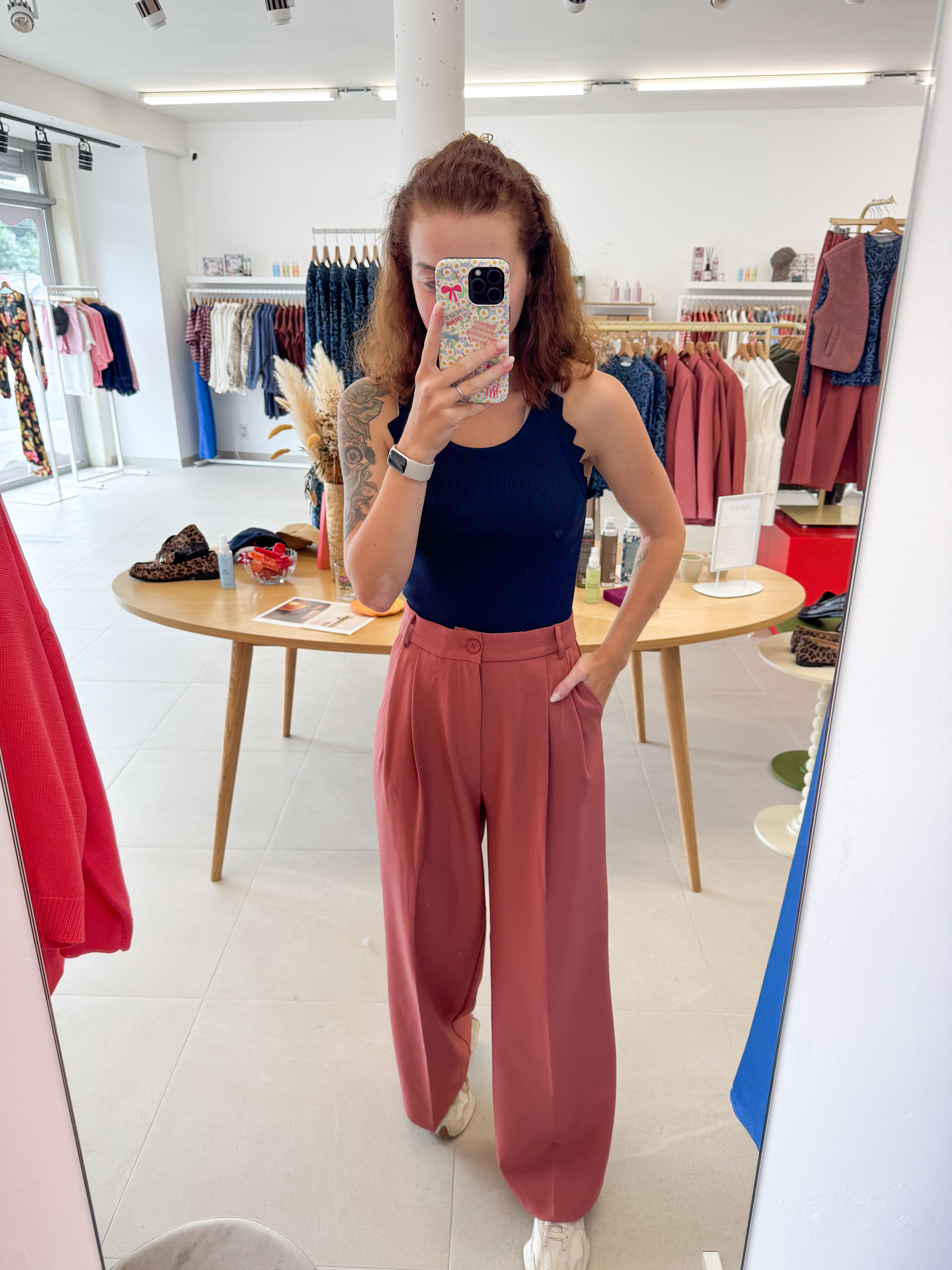 Terracotta wide trouser