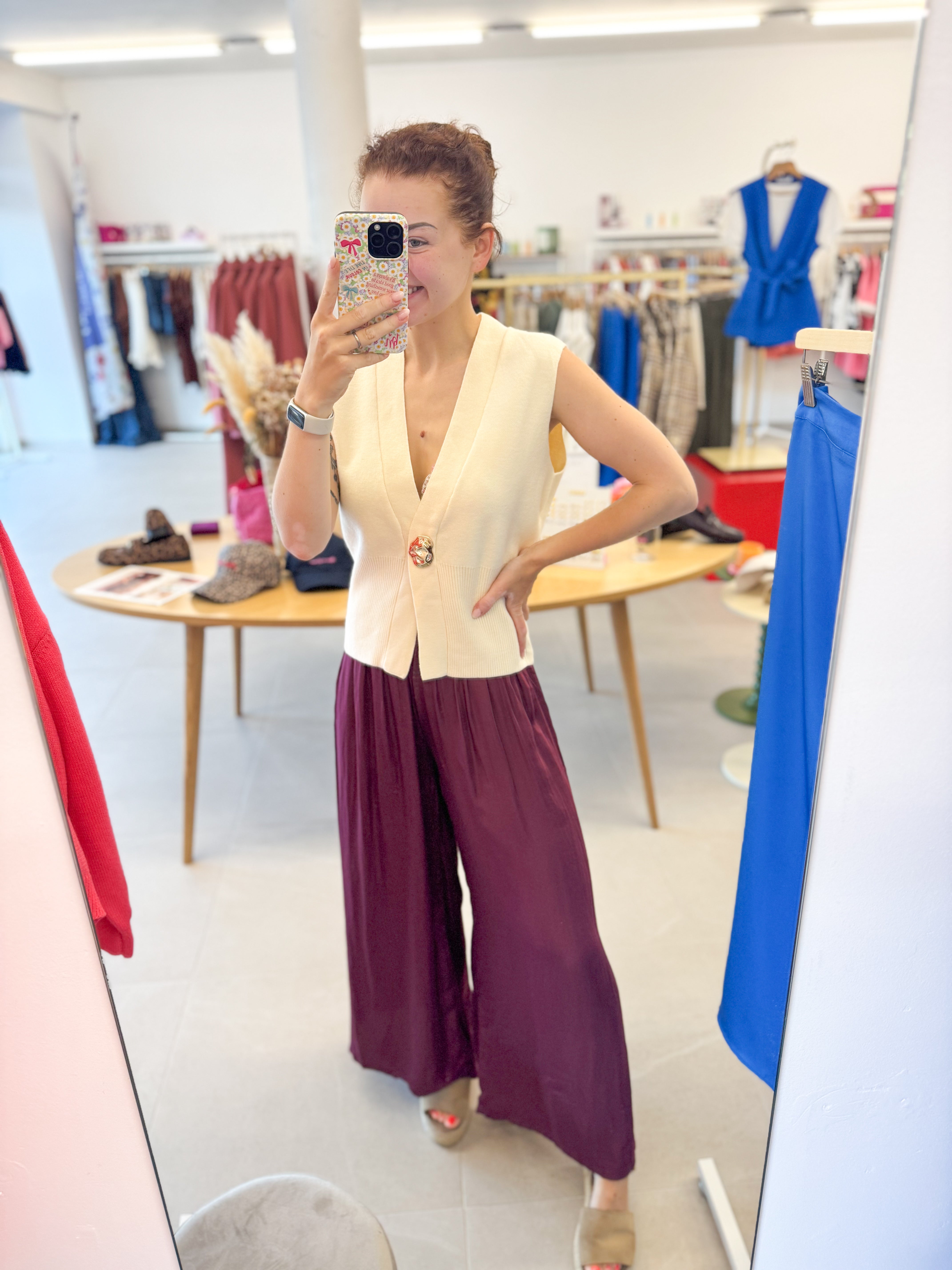 Loose fall trouser - Prune