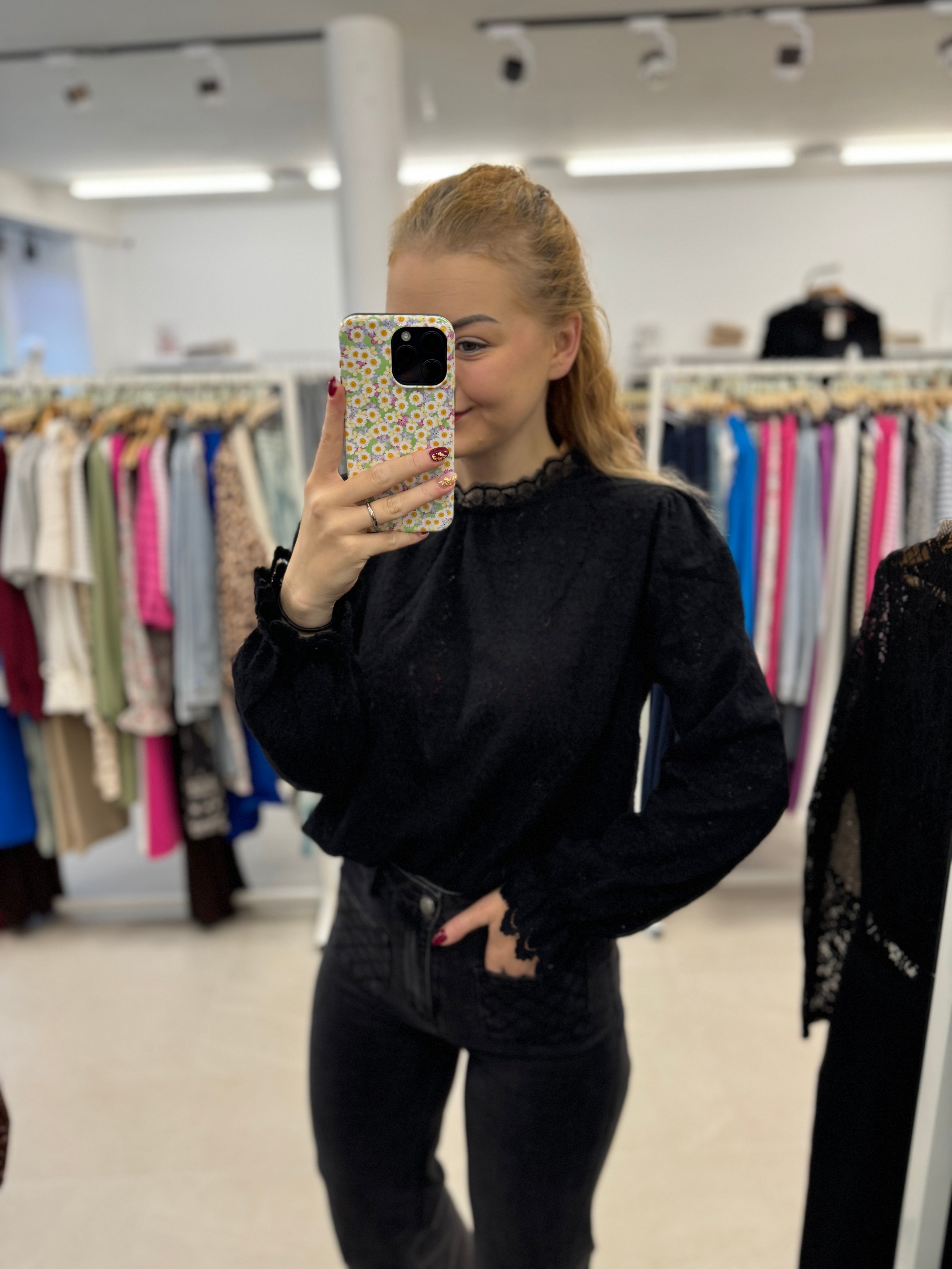 Lace blouse - Black