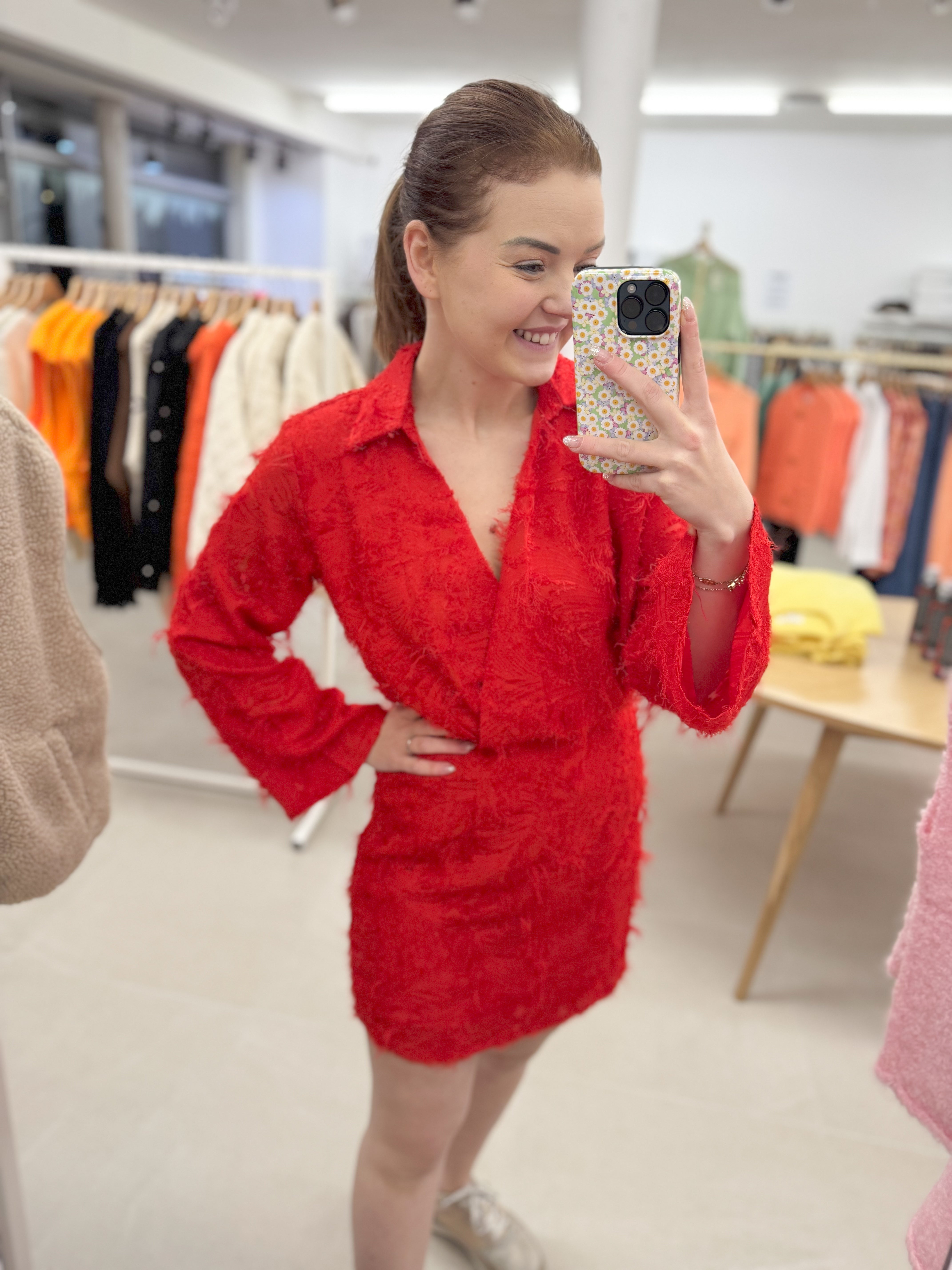 Ruffle dress - Red