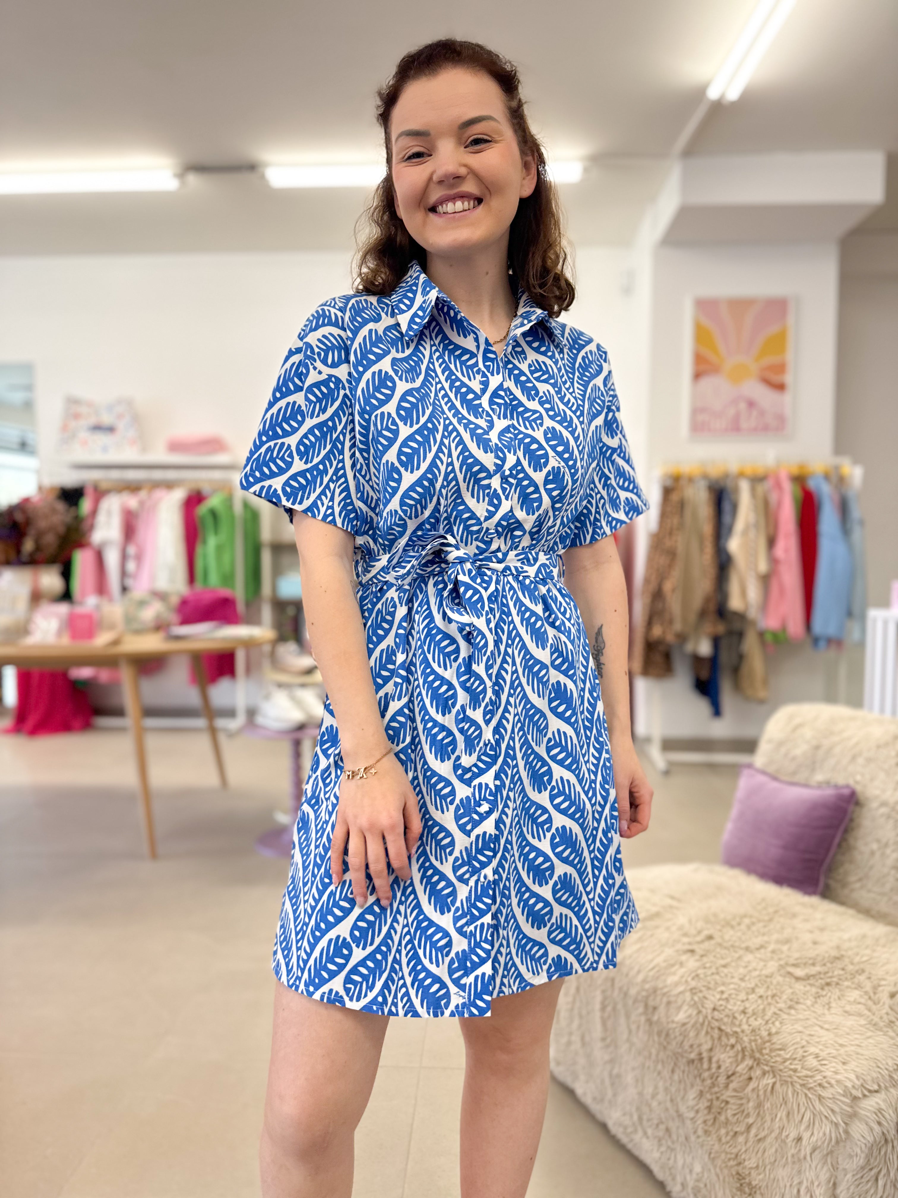 Dress Sienna - Lofty leaves print