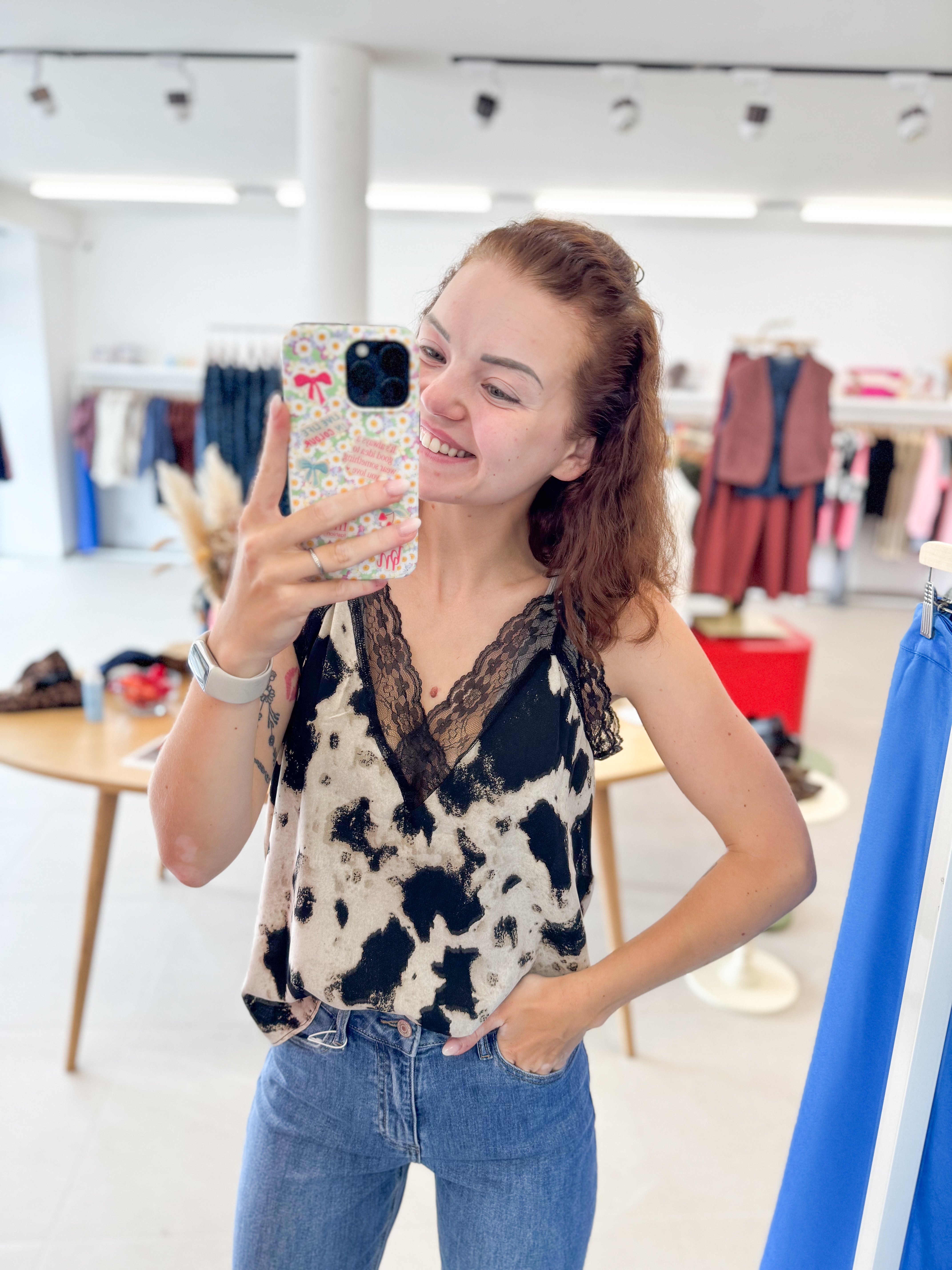 Pretty fall top - Black/Beige