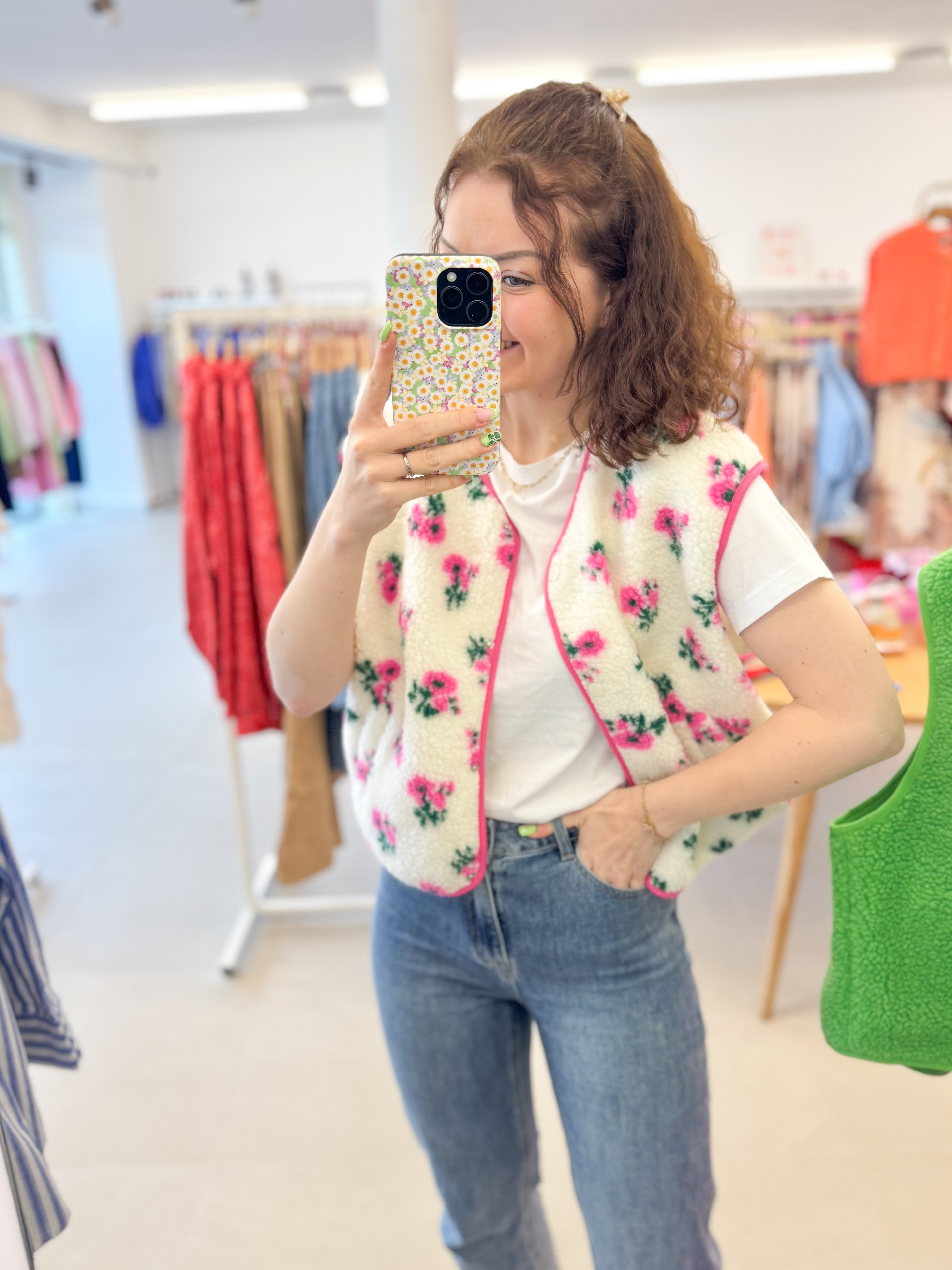 Teddy gilet - Flowers