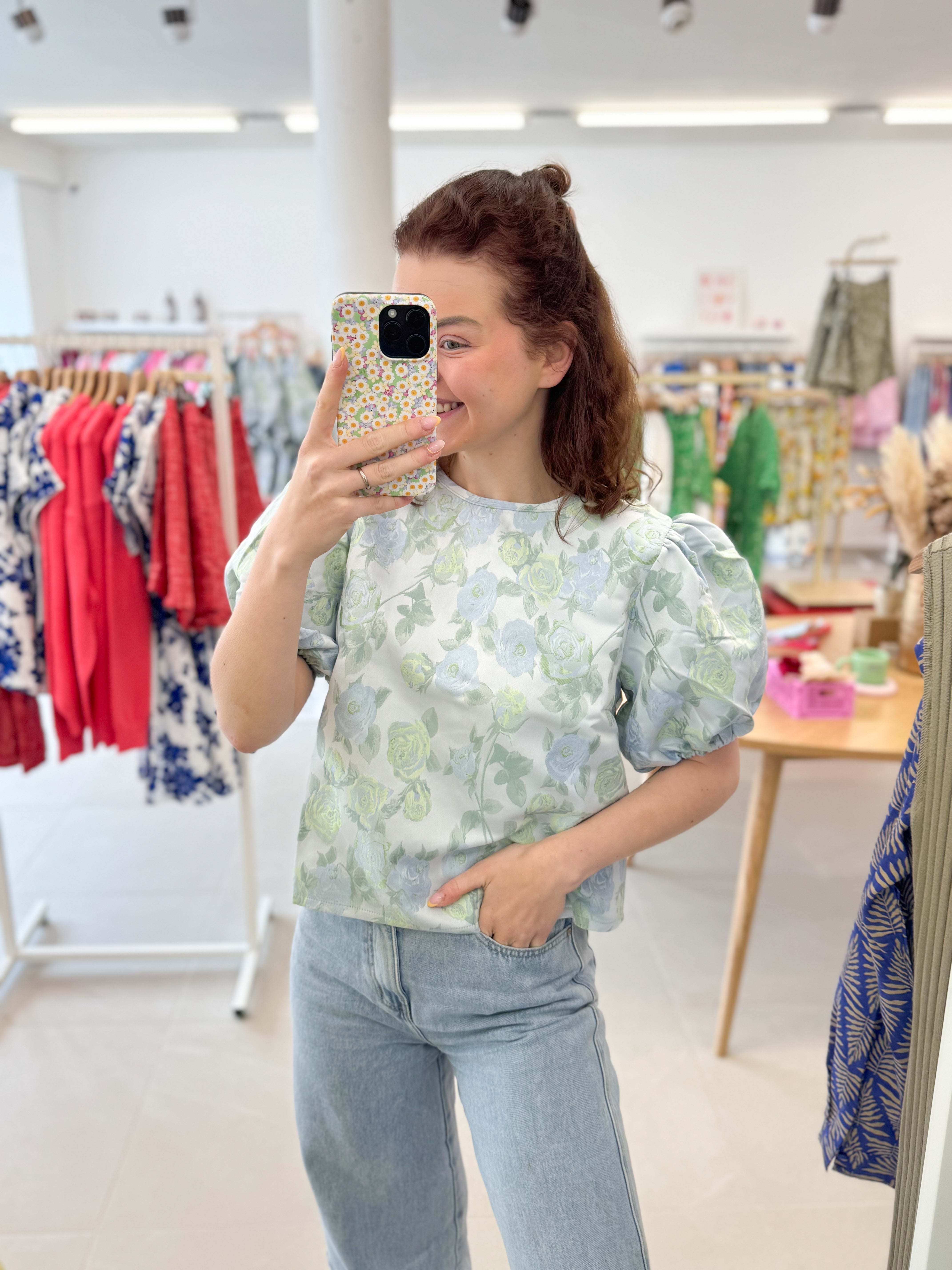 Gilda blouse - Blue Flowers