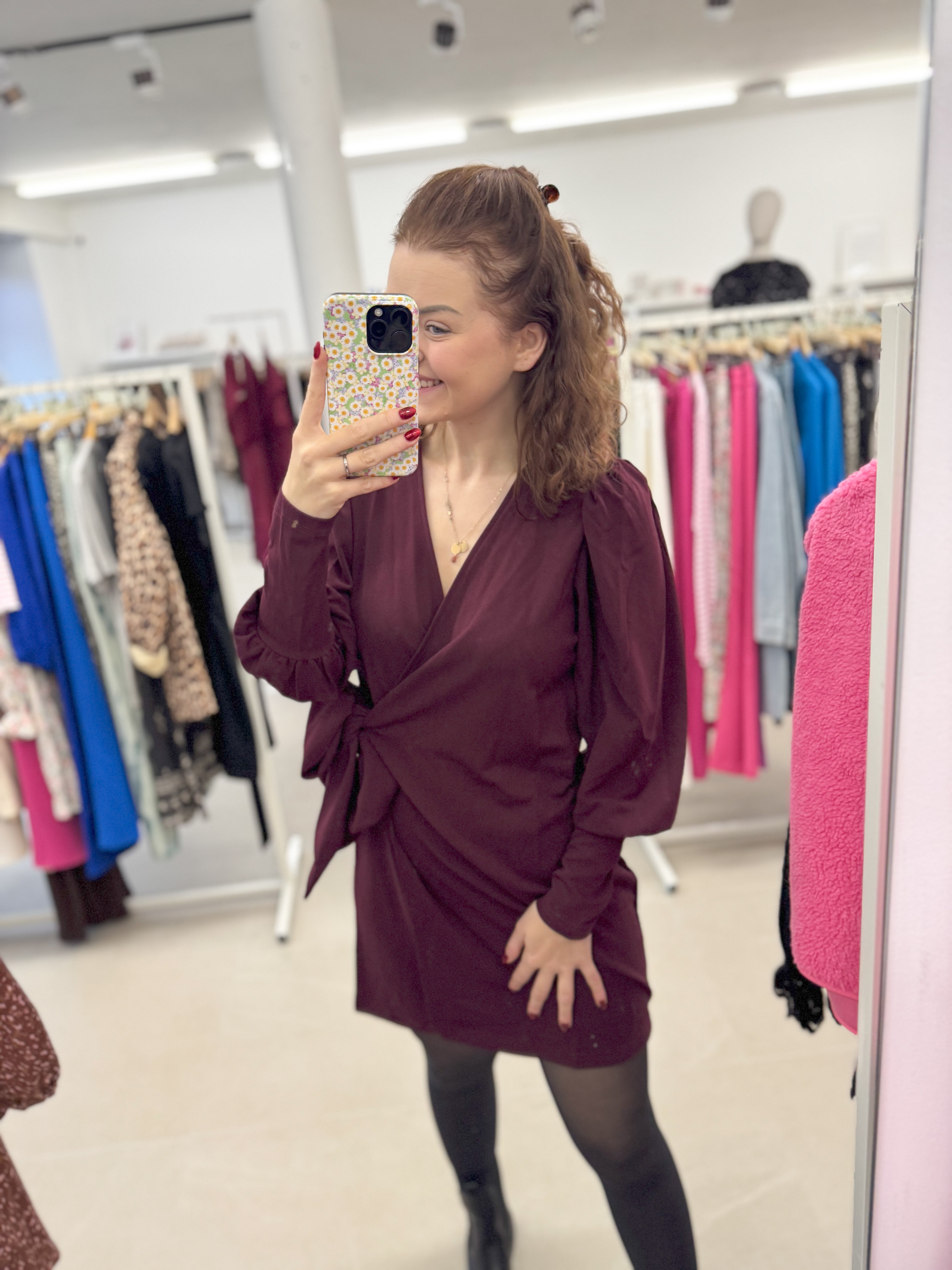 Thea wrap dress - Burgundy