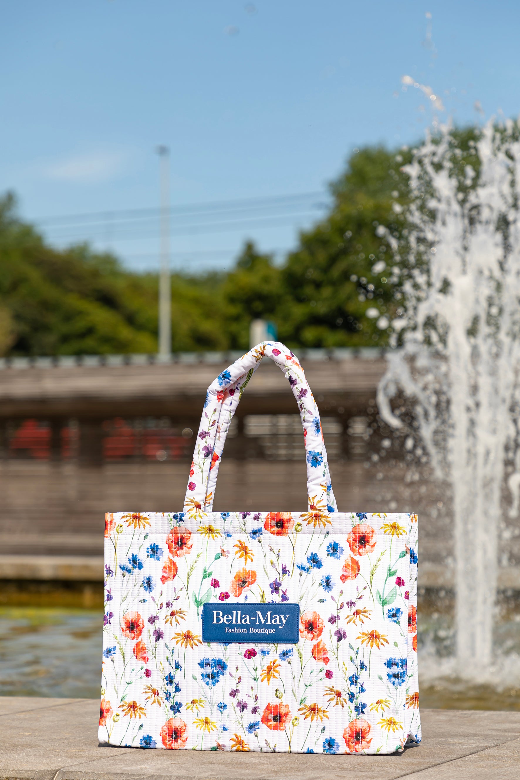 BM reusable bag - Blue flowers