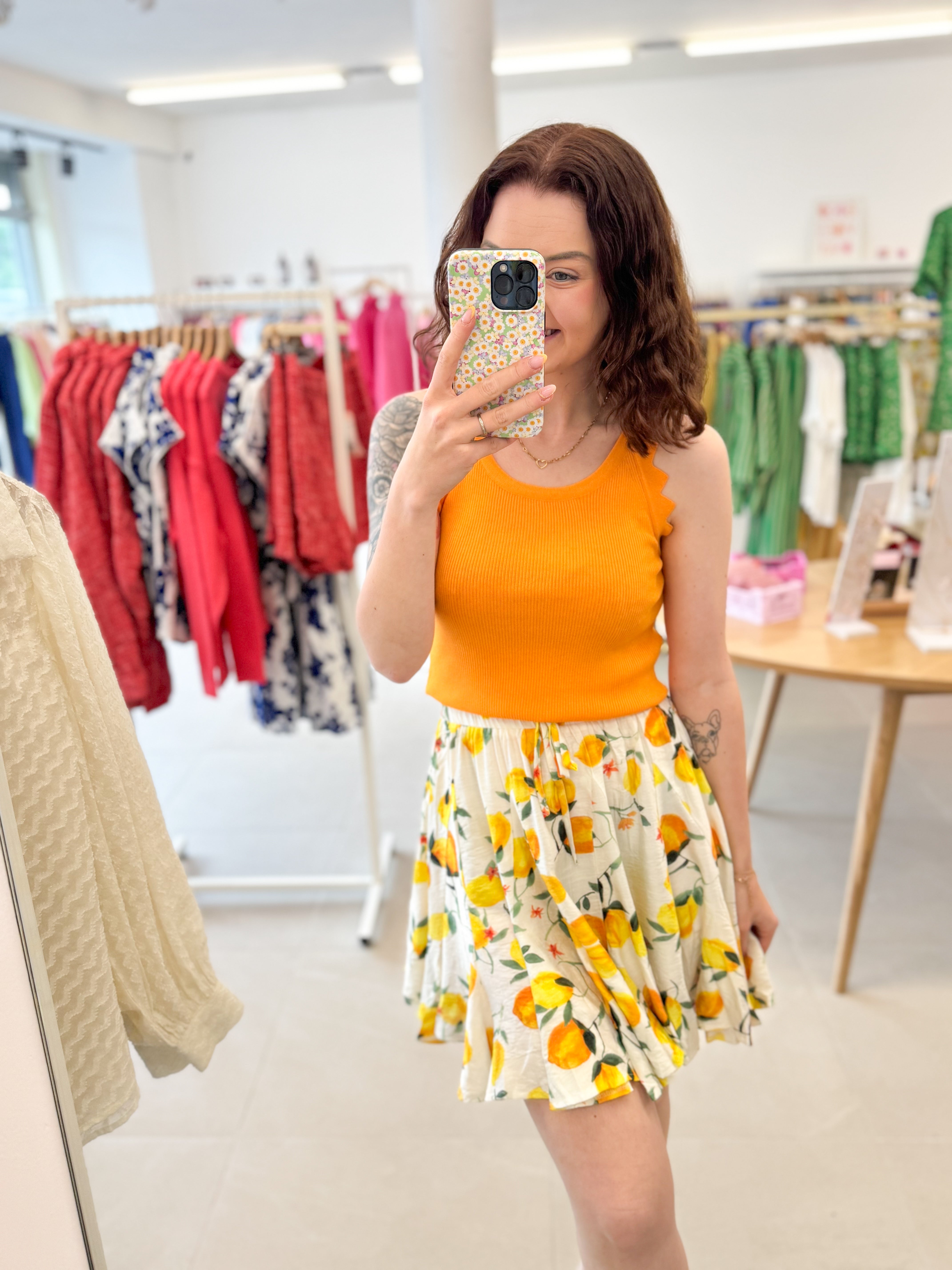 Lemon ruffle skirt