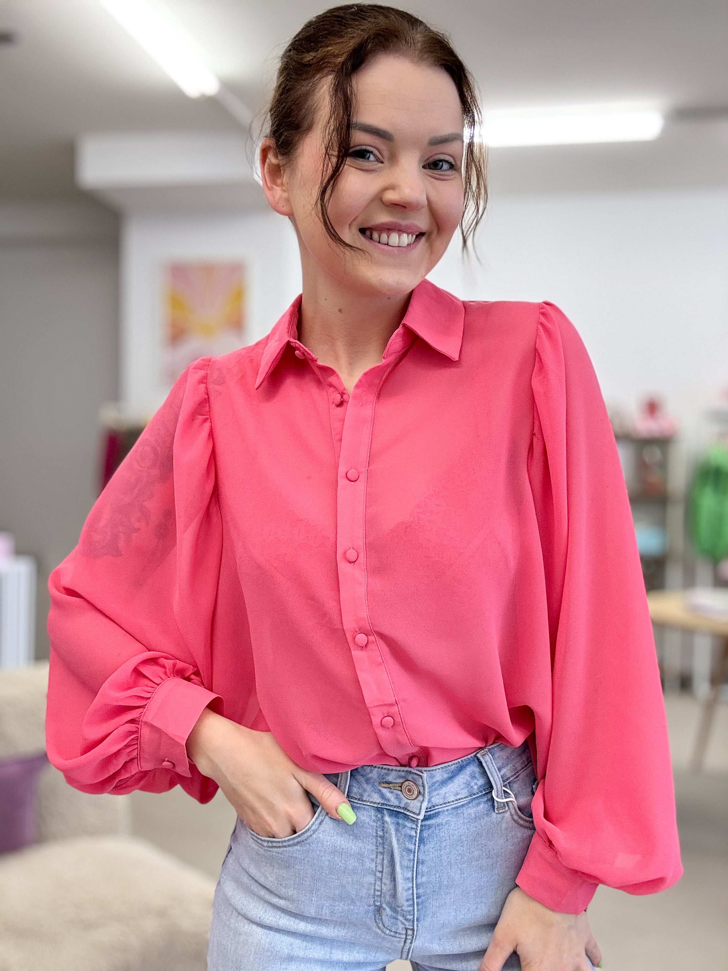 Ana blouse - Fuchsia