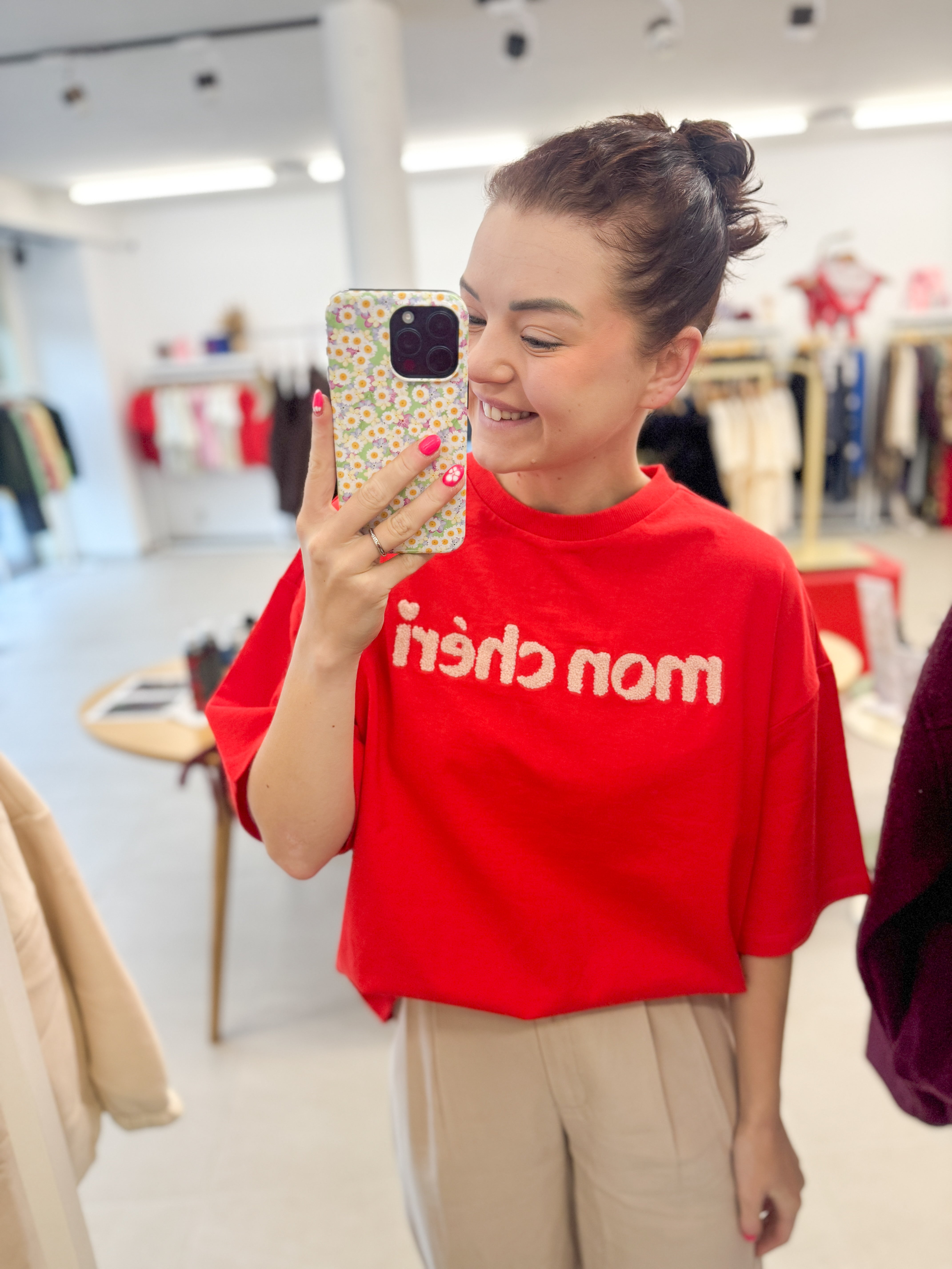 PannaSZ SS Sweatshirt - Fierly red