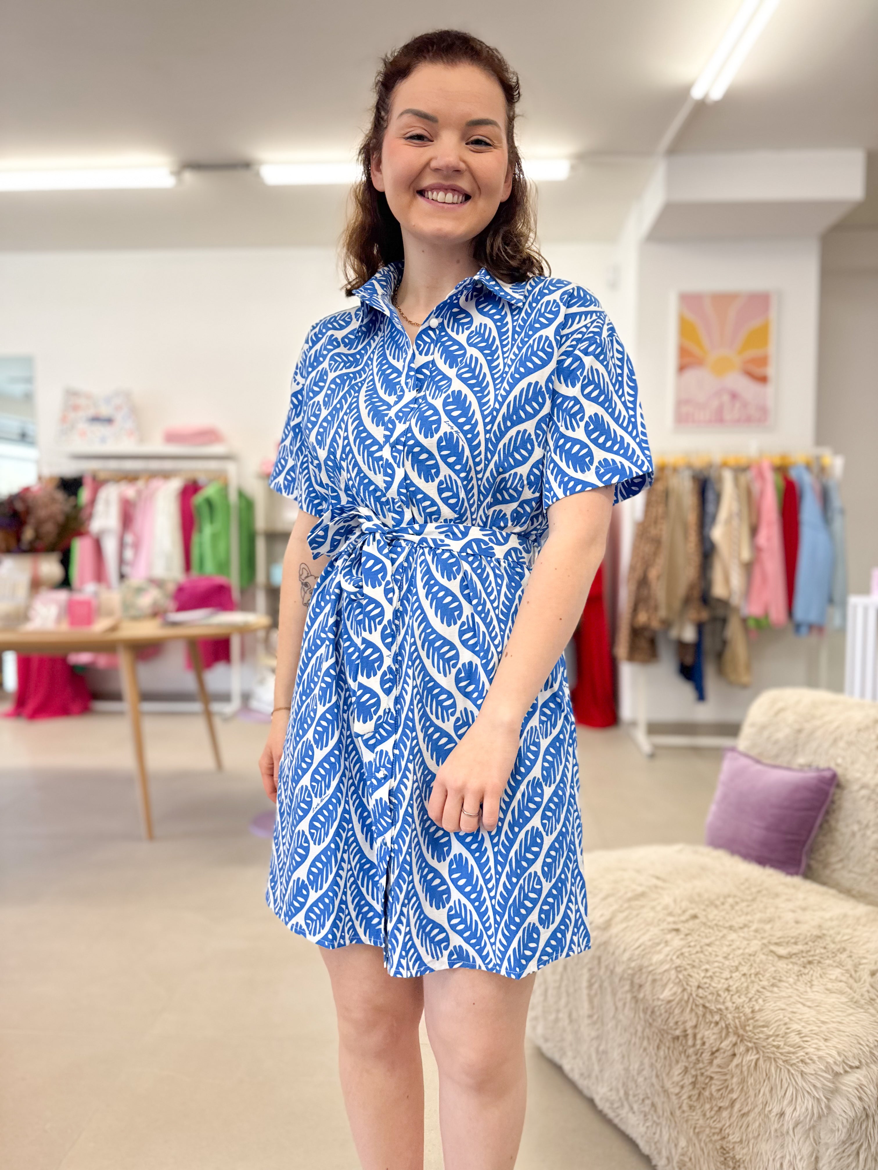 Dress Sienna - Lofty leaves print