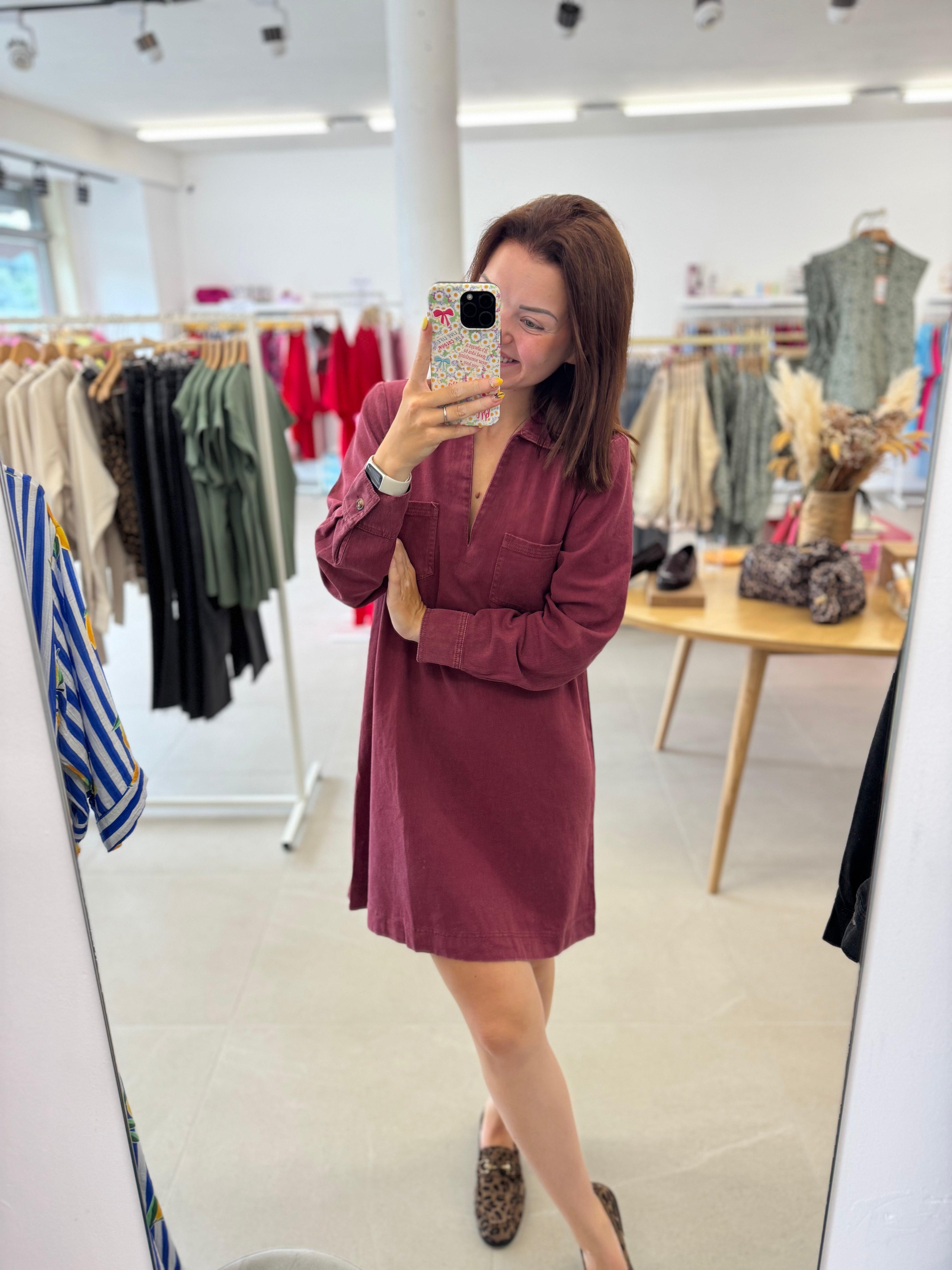Bordeaux jeansdress