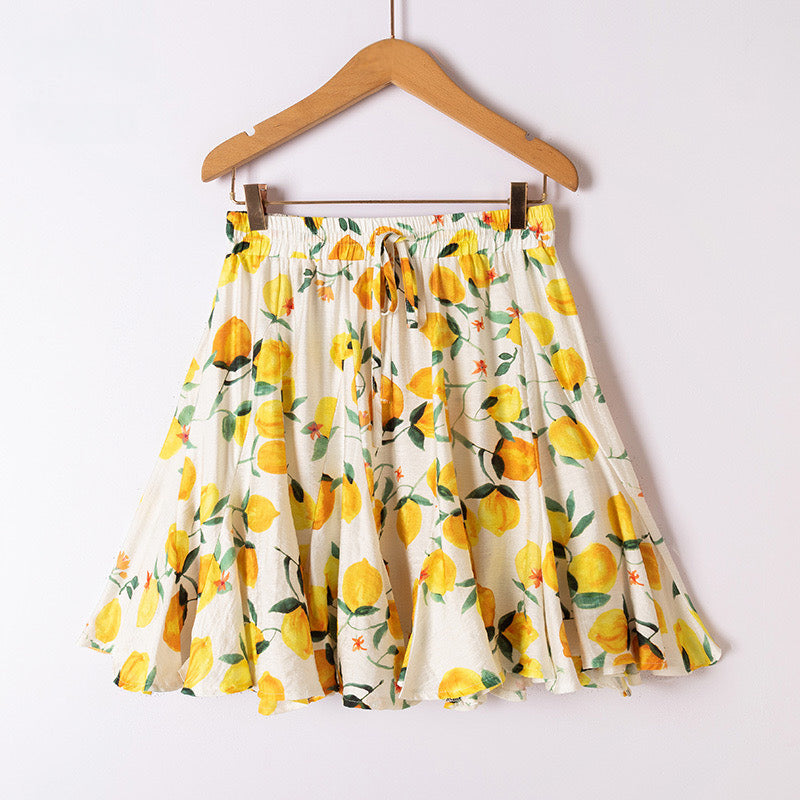Lemon ruffle skirt