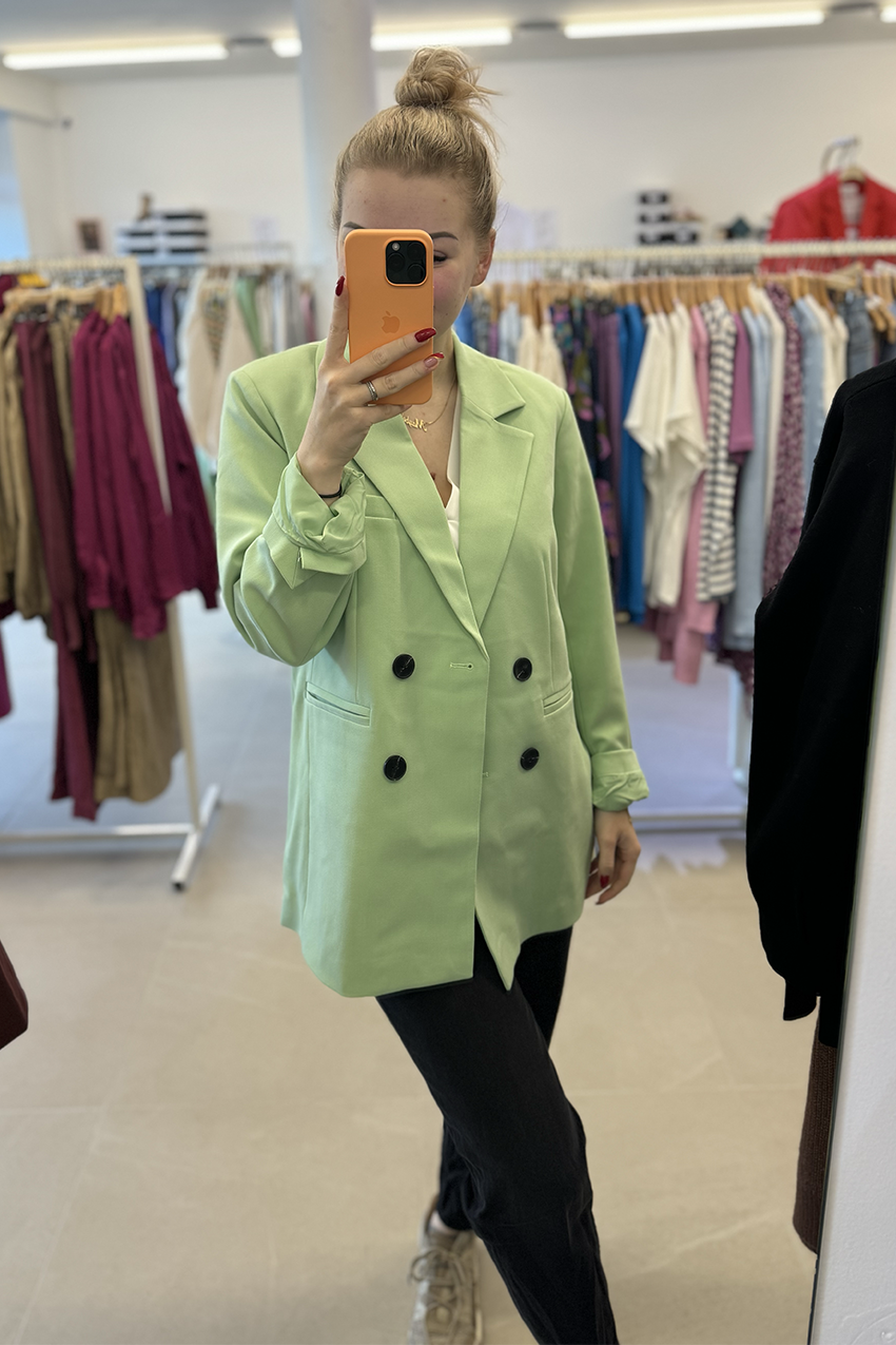 Yaslikka LS oversized blazer - Quiet green