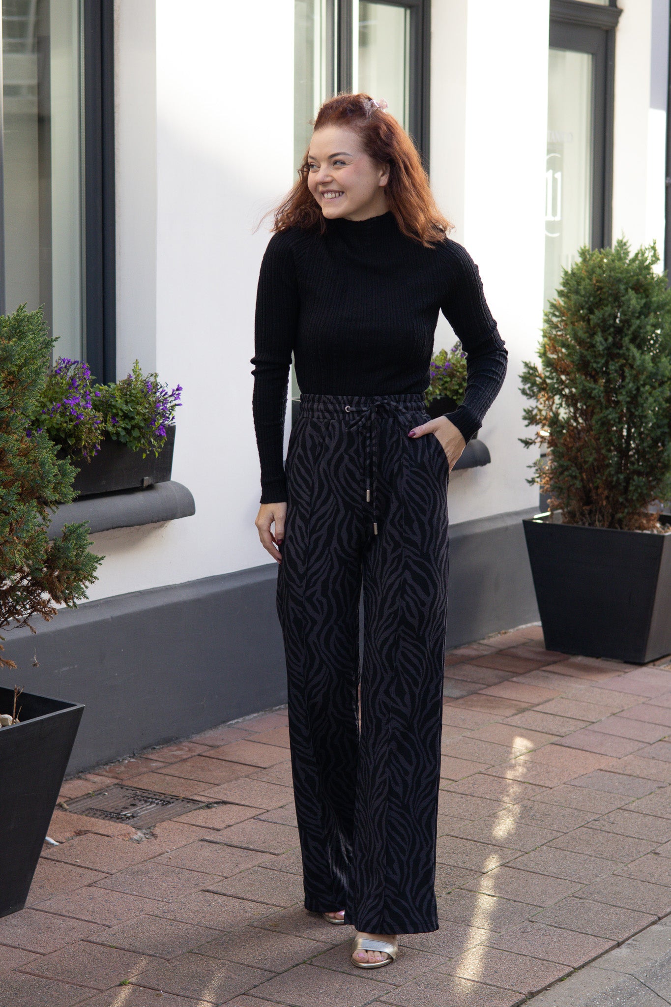 Trouser Ida - Grey Zebra