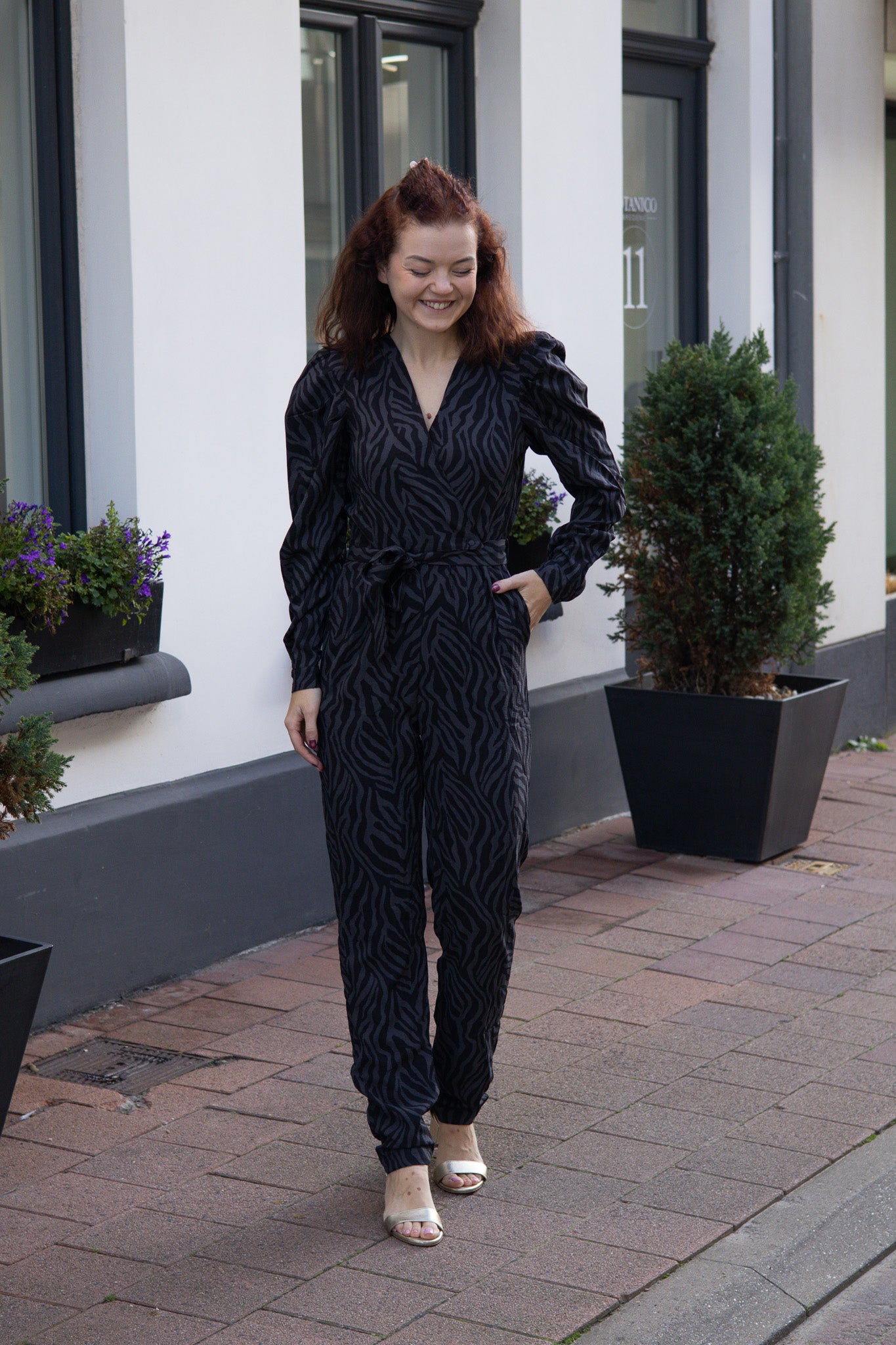 Jumpsuit Hanne - Grey Zebra