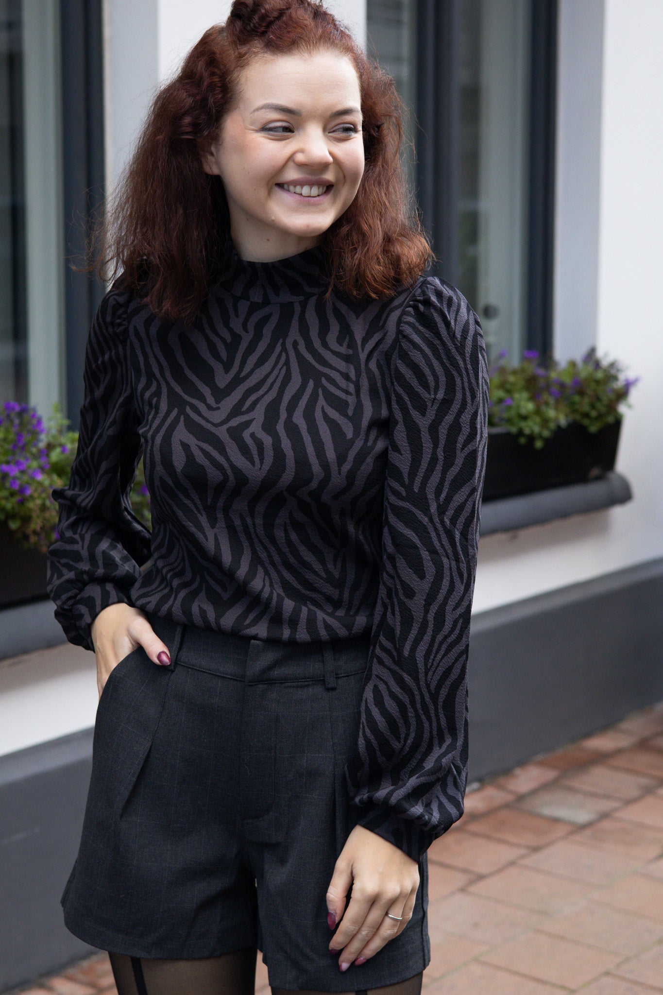 Top Maren - Grey Zebra