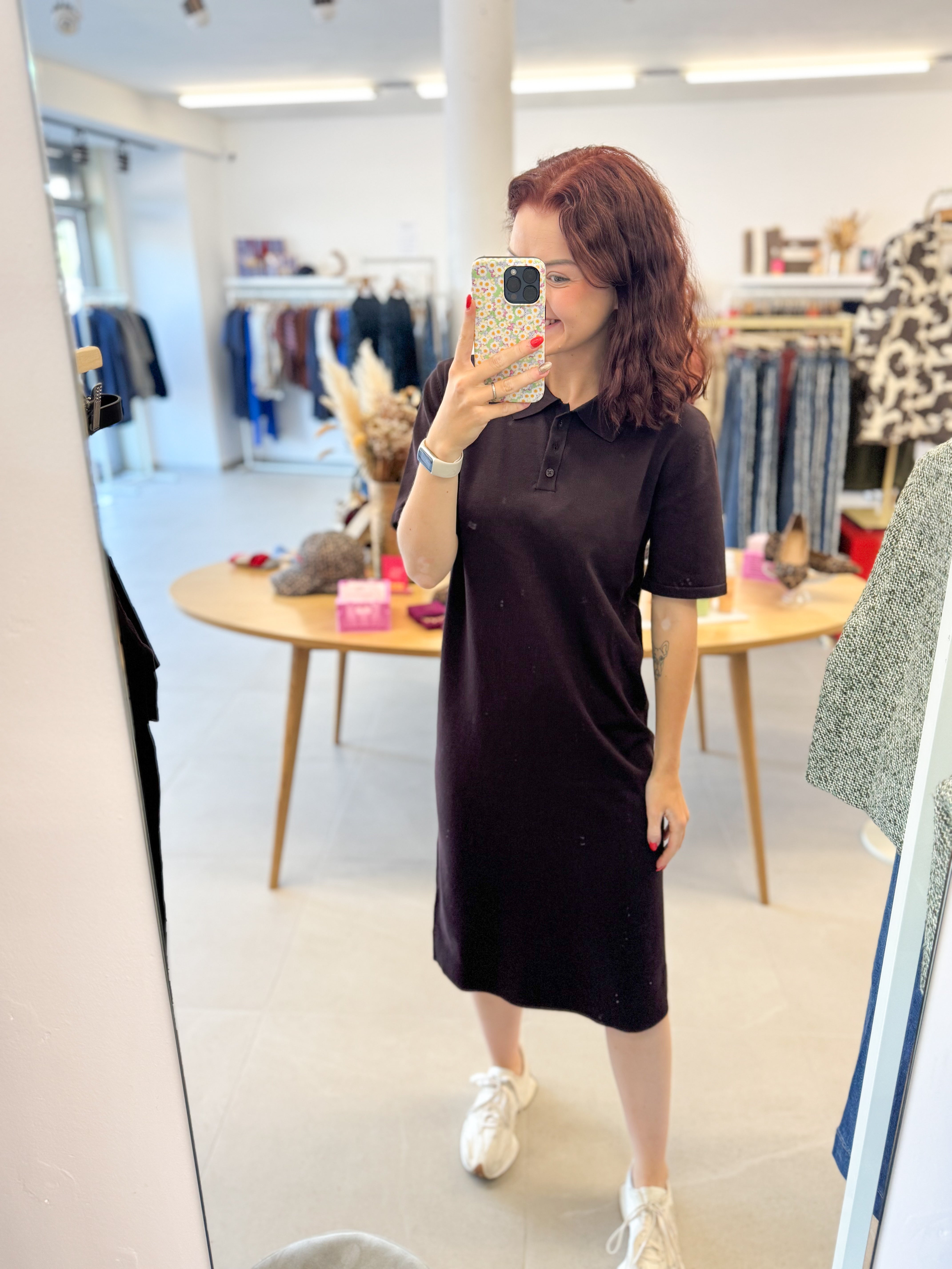 Mila SZ Polo SS Dress - chocolate
