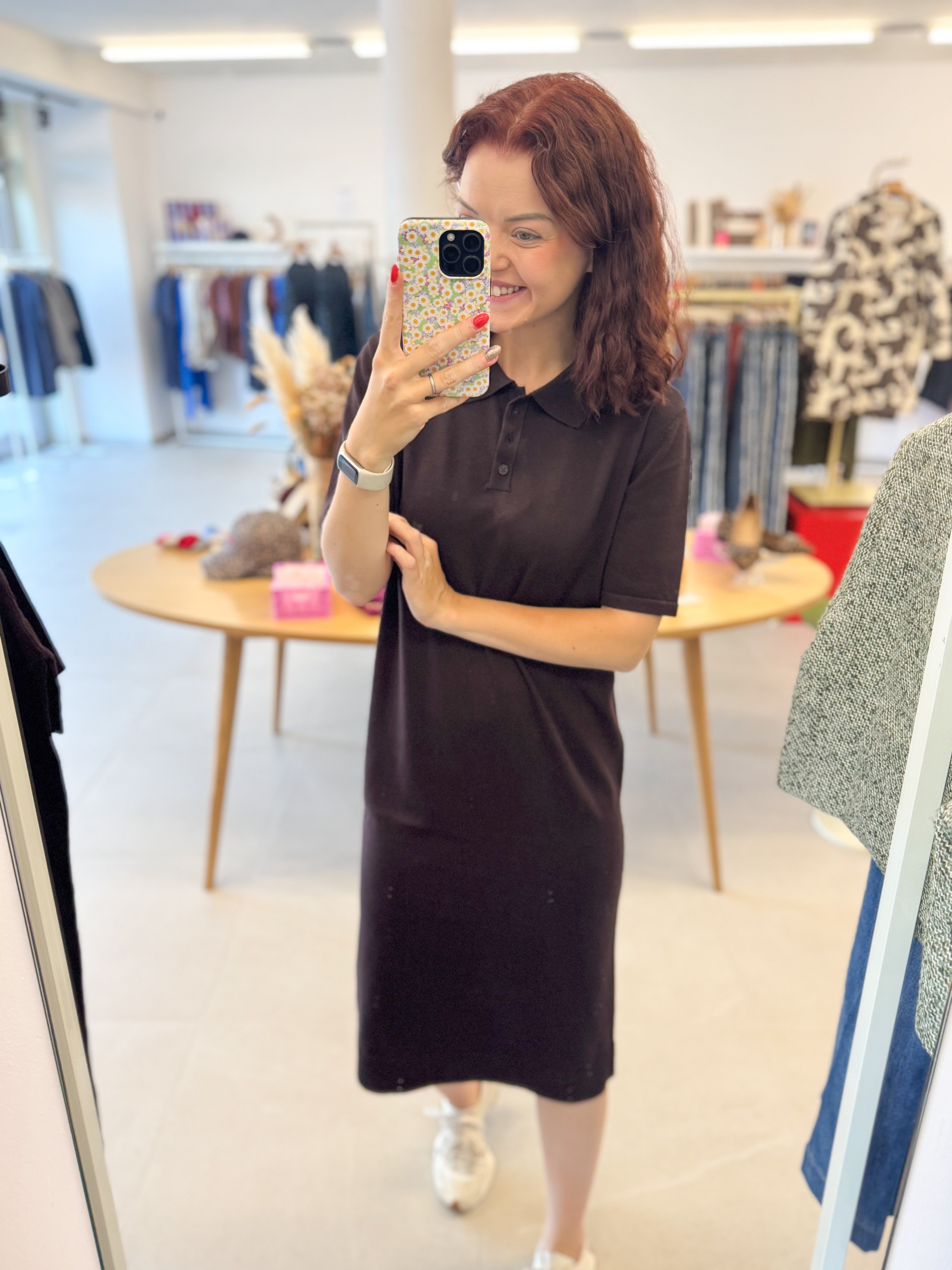 Mila SZ Polo SS Dress - chocolate
