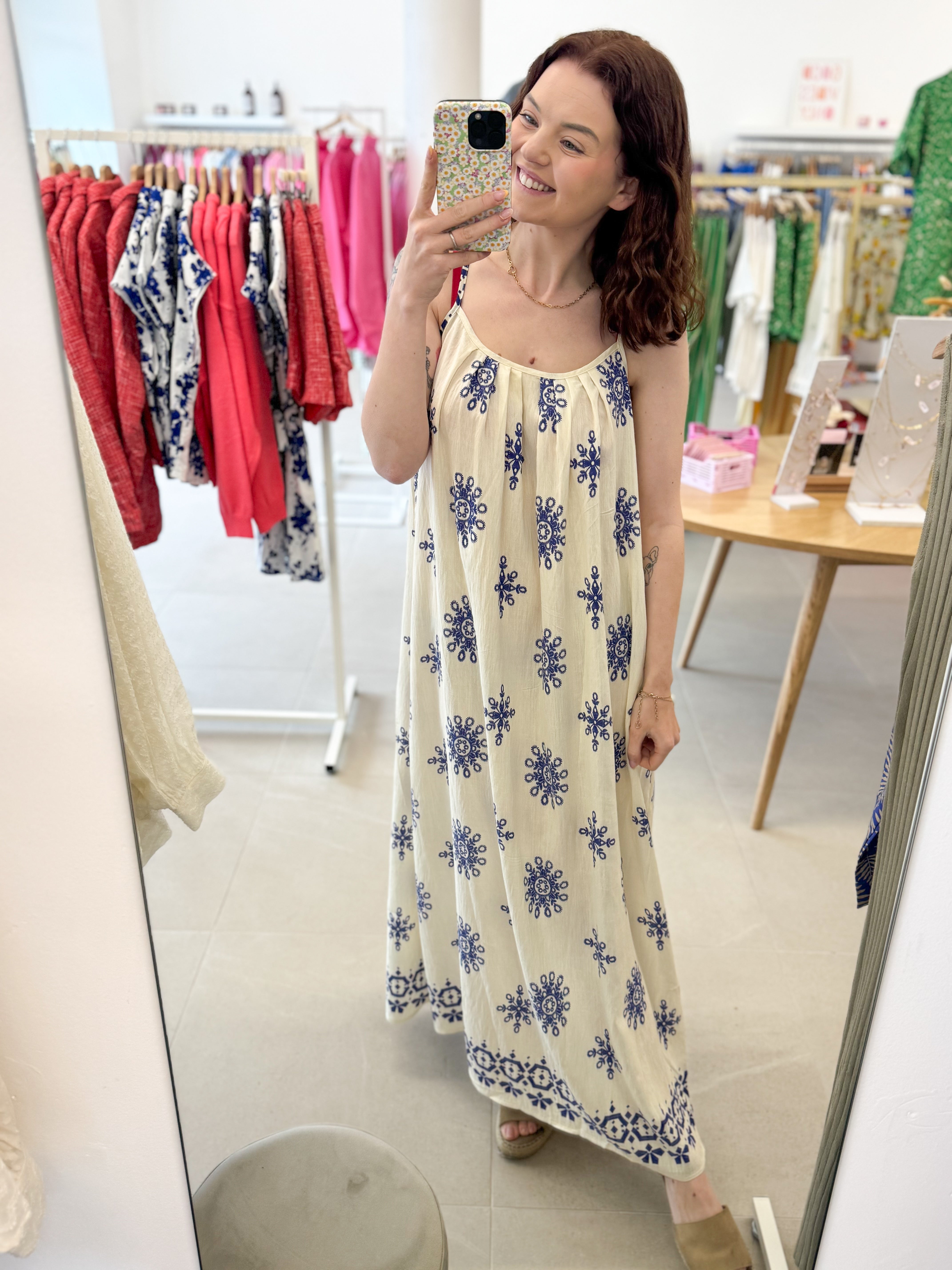 Boho maxi summer dress - Blue