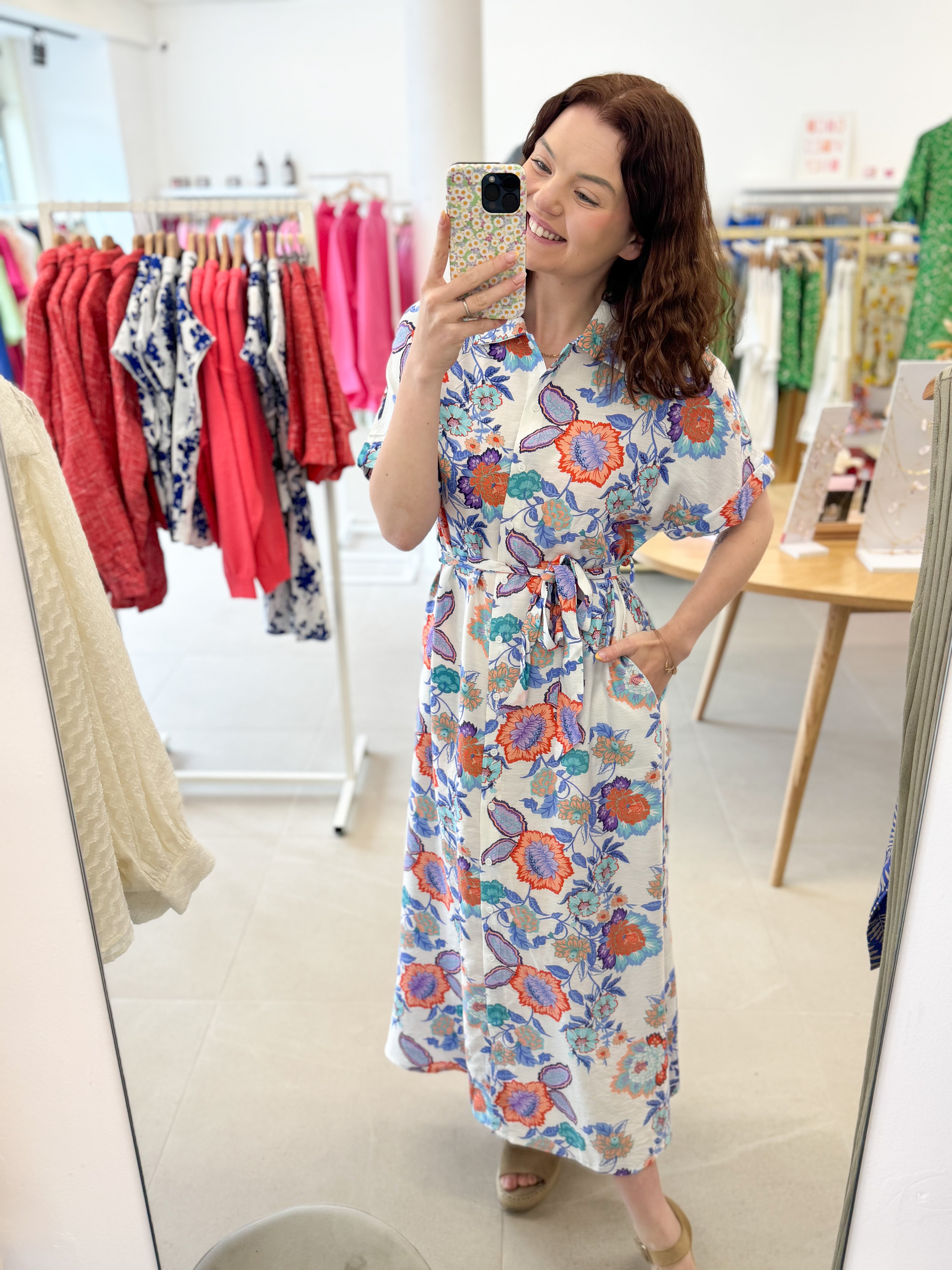 Maxi dress - Orange/Blue