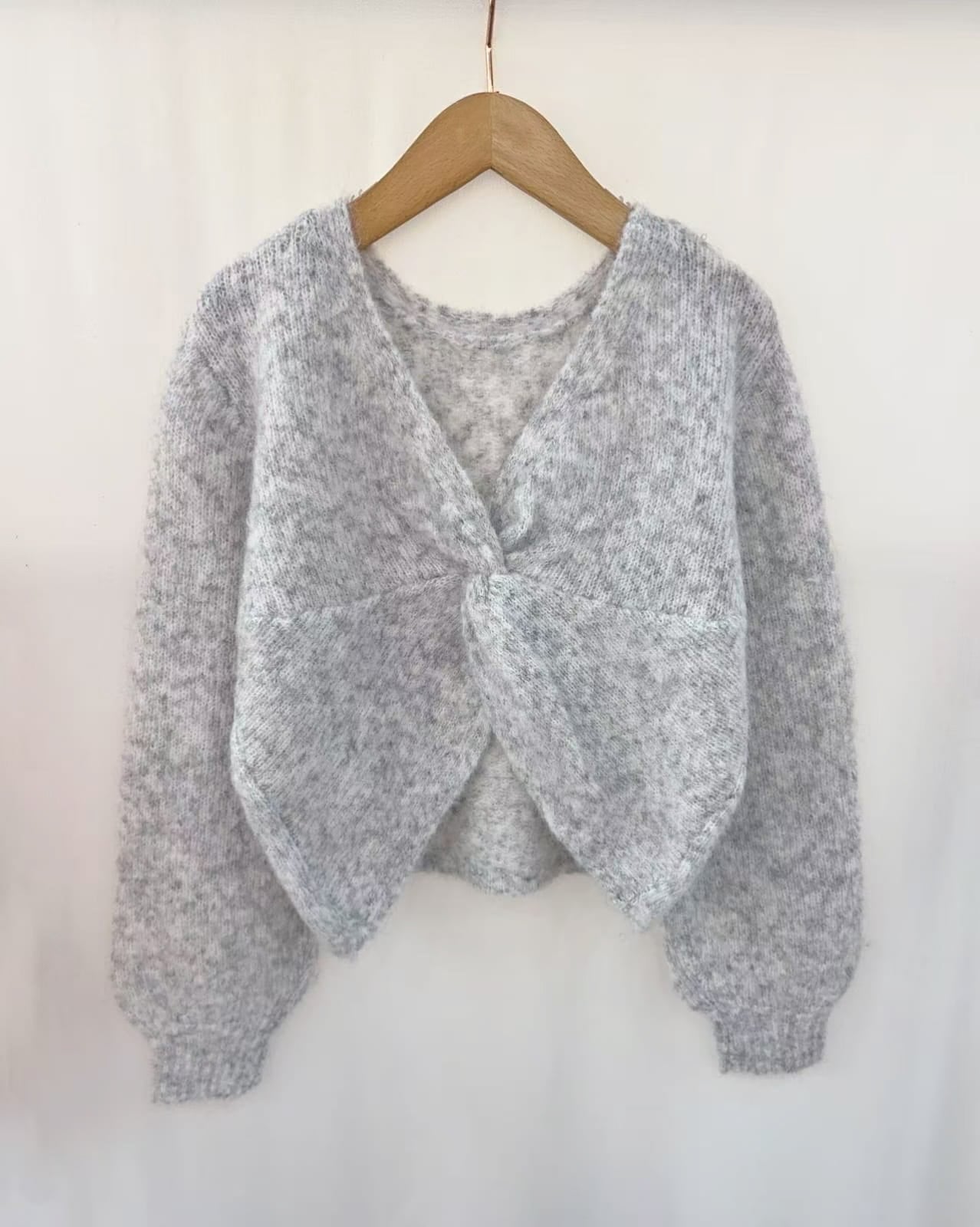Soft open back knit - Grey